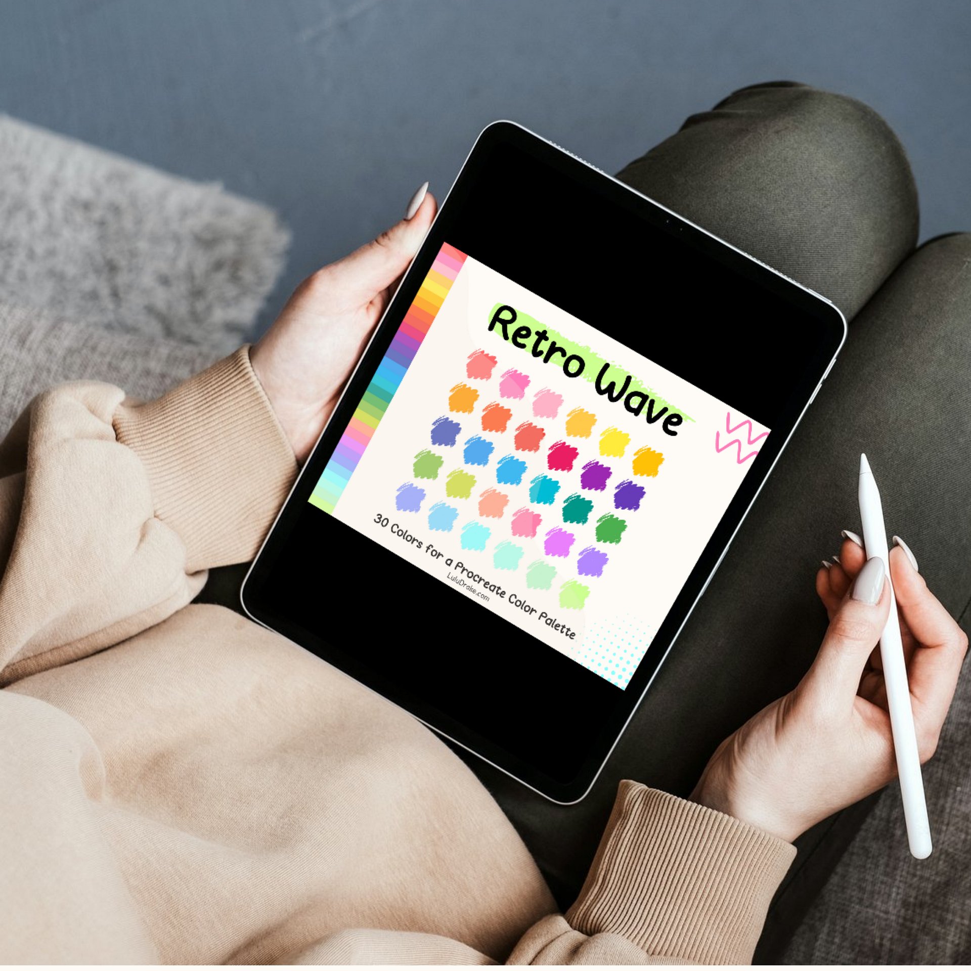 Retro Wave Procreate Color Palette with HEX Codes ★ DIGITAL ★ product image (3)