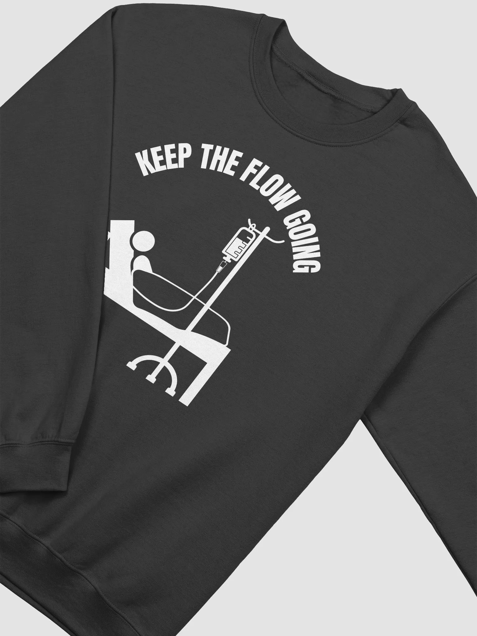 infusion, patient, drip, bed Crewneck Sweatshirt product image (17)