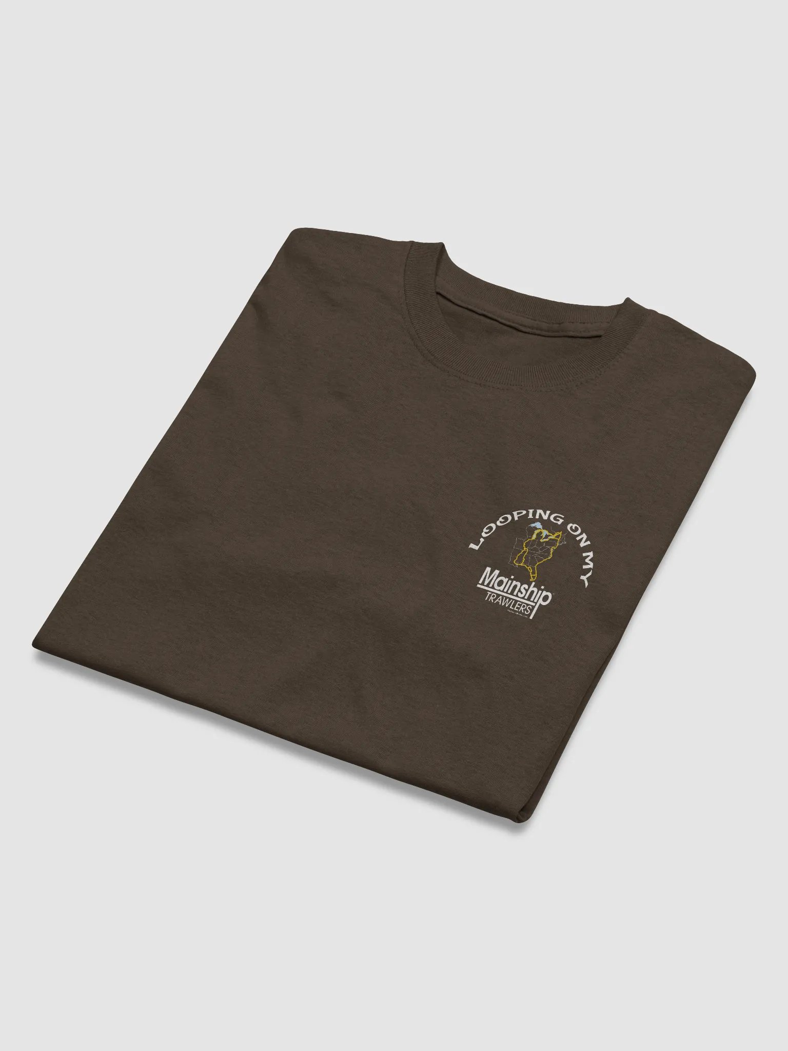 Looping On My Mainship - T-Shirt - Dark Shirt w/White Logo product image (3)