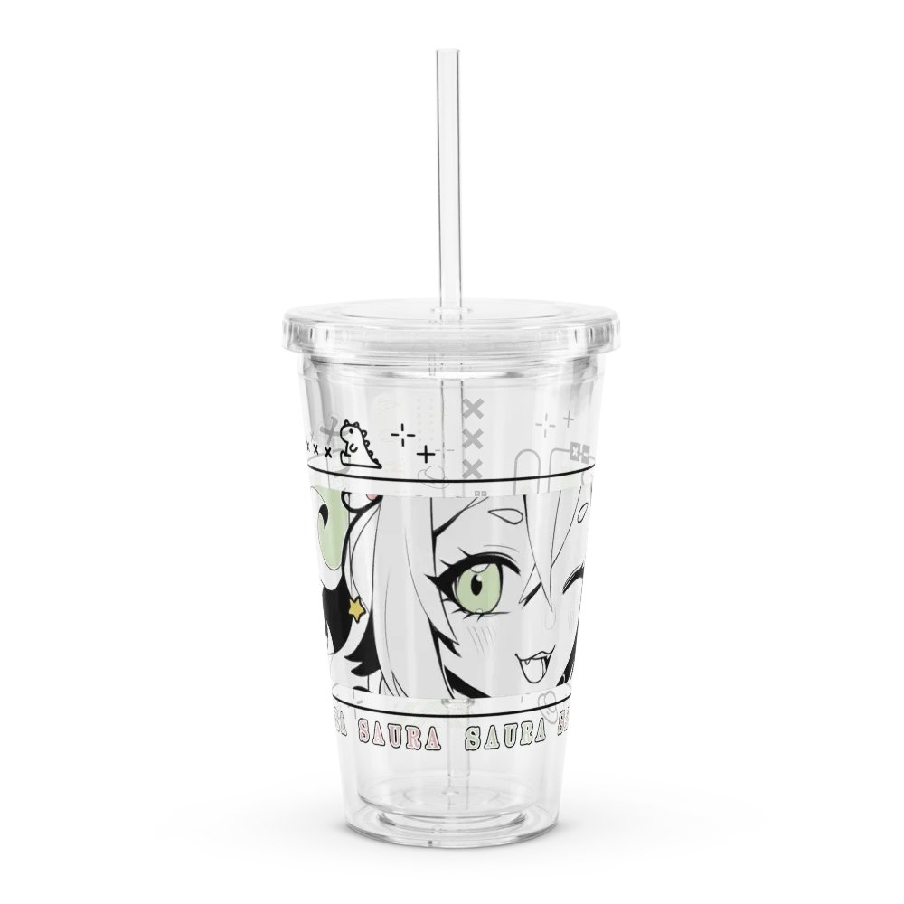 *WINK* Double Wall Clear Plastic Tumbler product image (1)