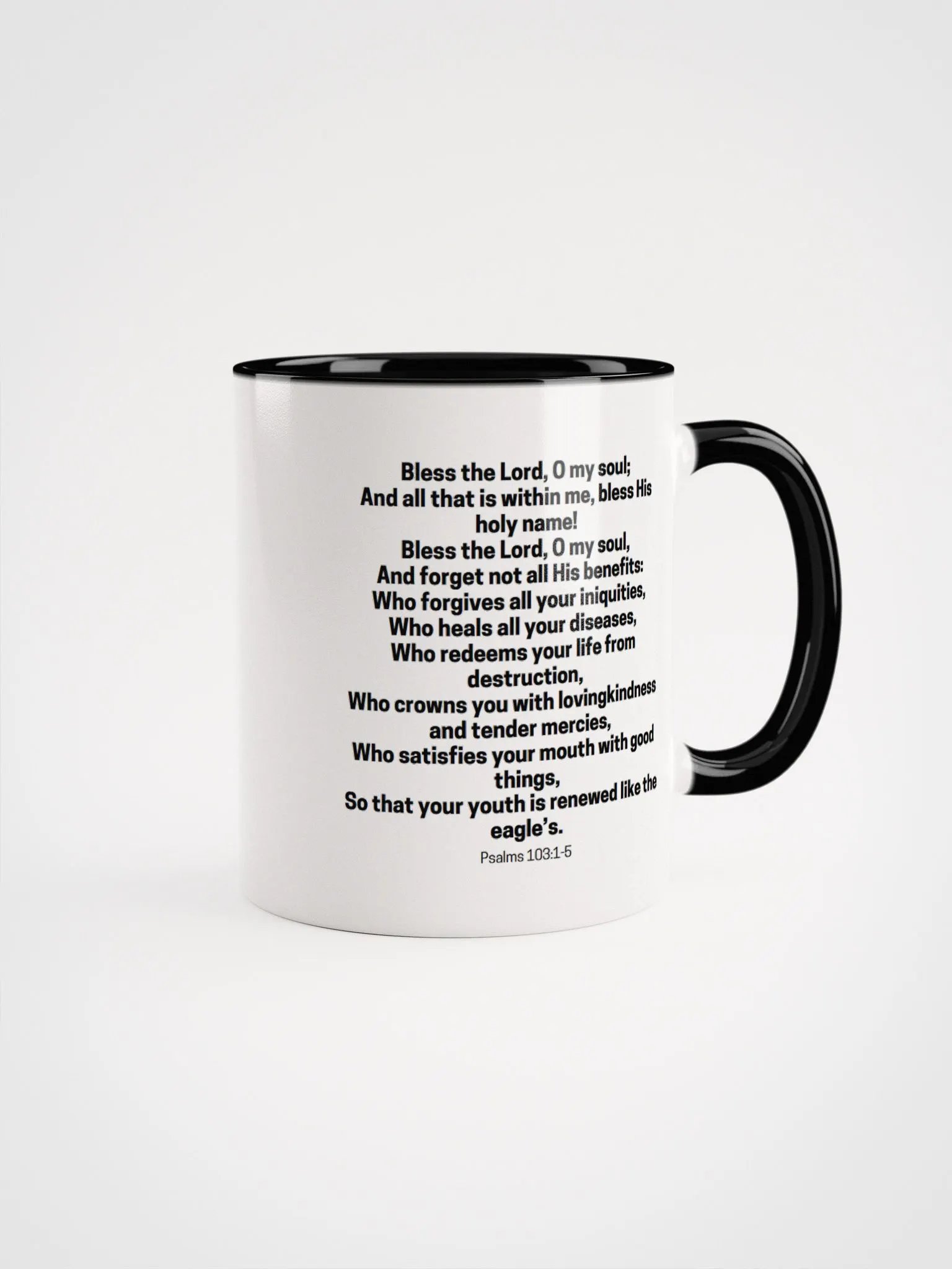 Bless The Lord O My Soul And All That Is Within Me Psalms 103:1-5 Two-Tone Mug 11/15oz product image (1)