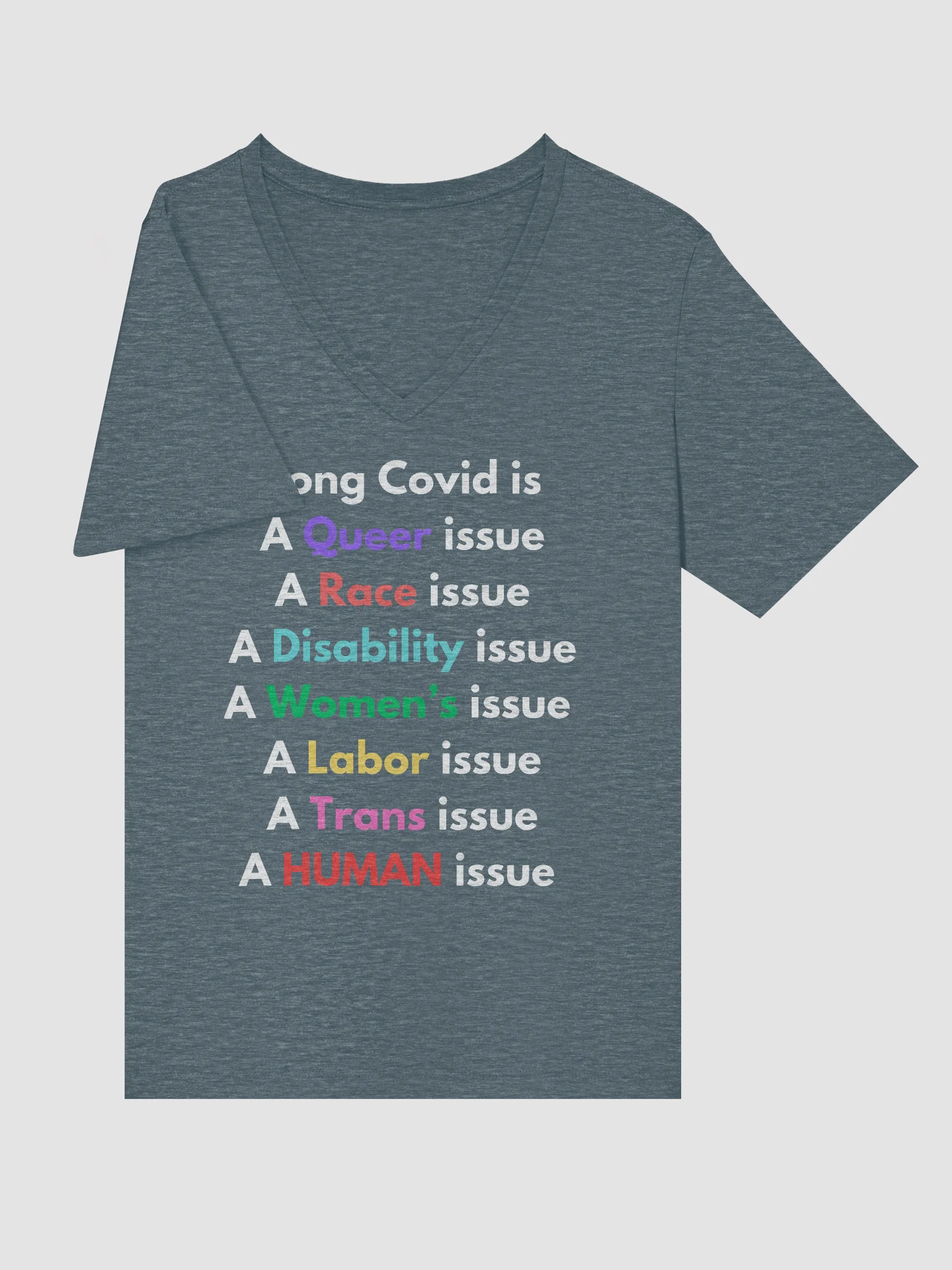 Long Covid Is Relaxed V-Neck Tee product image (5)