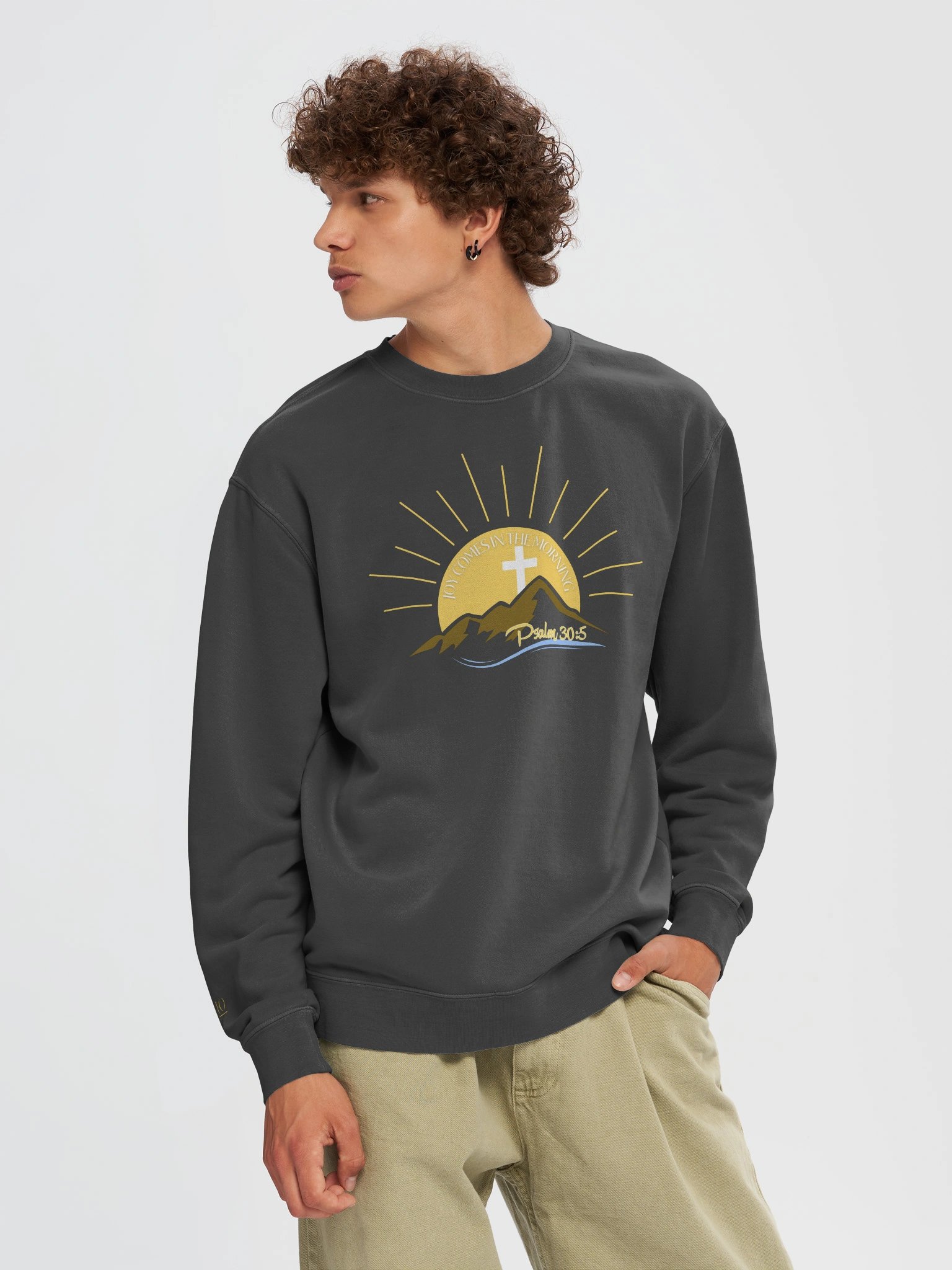 Joy Comes in the Morning Christian Sweatshirt product image (58)