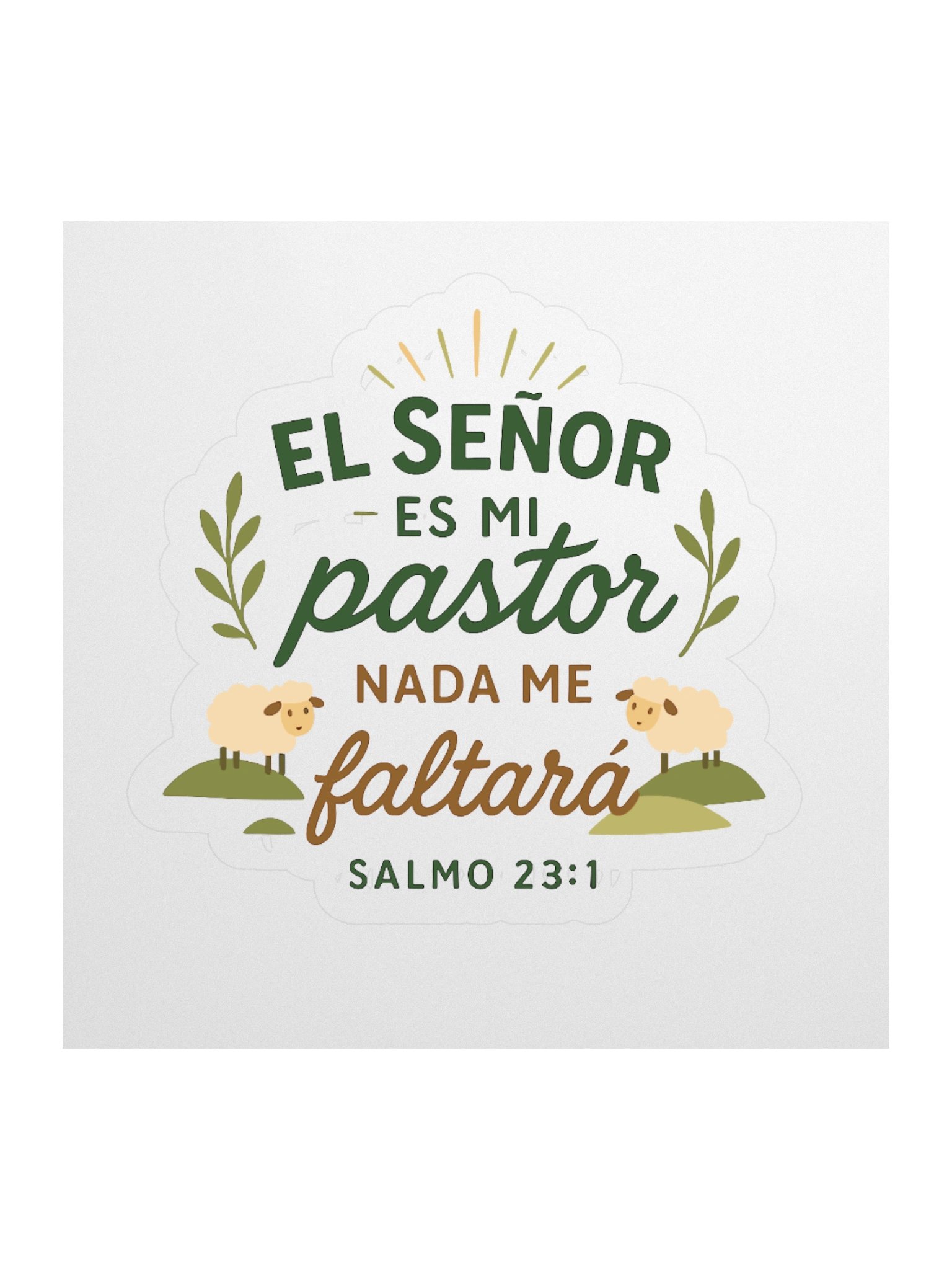 Spanish Faith Sticker – “El Señor es mi Pastor” – Christian Kiss-Cut Vinyl product image (1)
