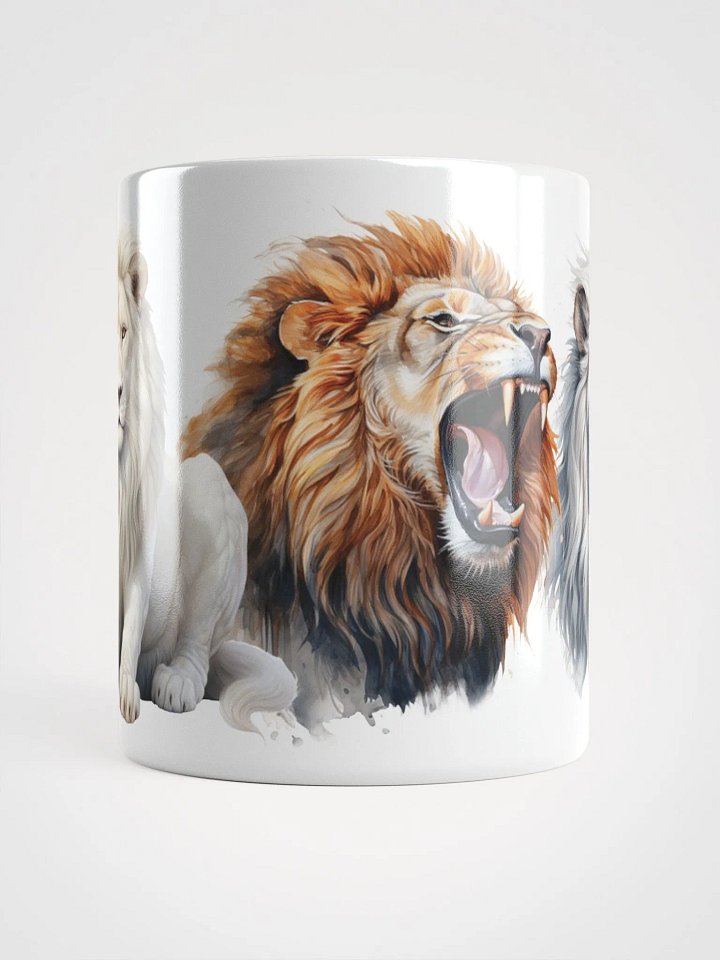 Majestic Lions White Glossy Mug product image (2)
