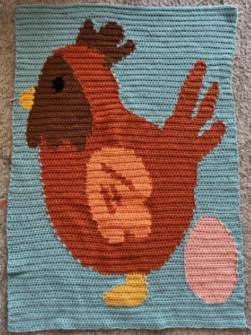 Chicken and Egg Blanket Crochet Pattern product image (2)