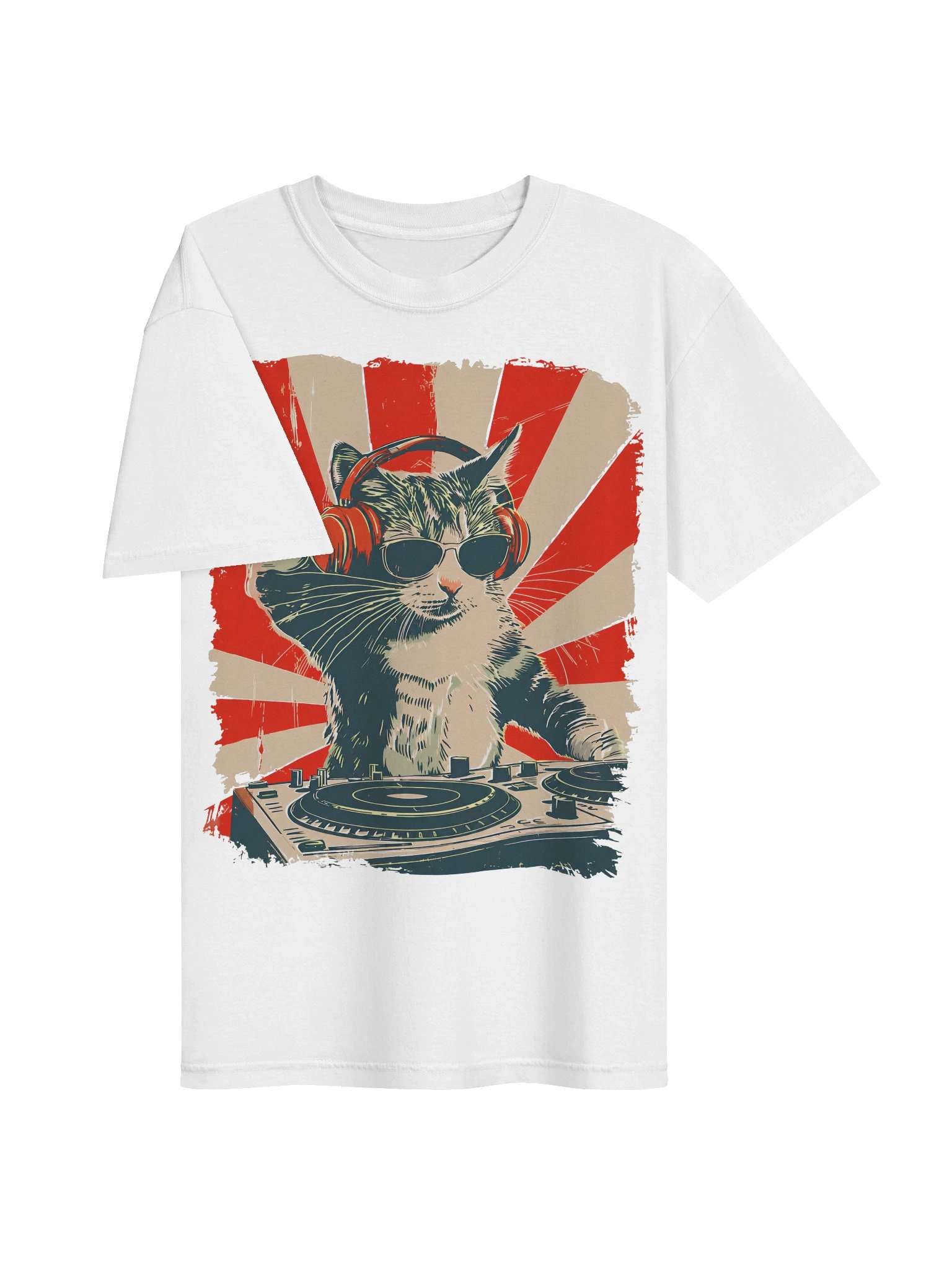 Music Cat Shirt, Comfort Colors DJ Cat Graphic Tee, Funny Cat Lover T-Shirt, Retro Graphic Tee, Unisex product image (68)