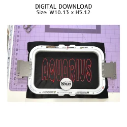 Aquarius Applique Embroidery Design product image (2)