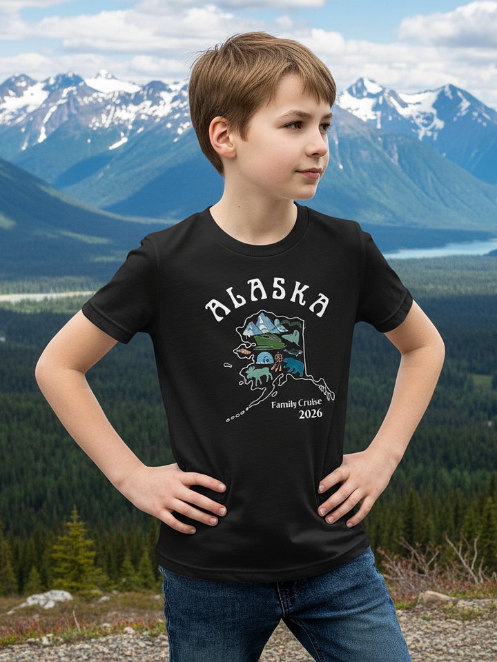 Alaska Cruise Family Matching Dark Shirt For Teens product image (13)