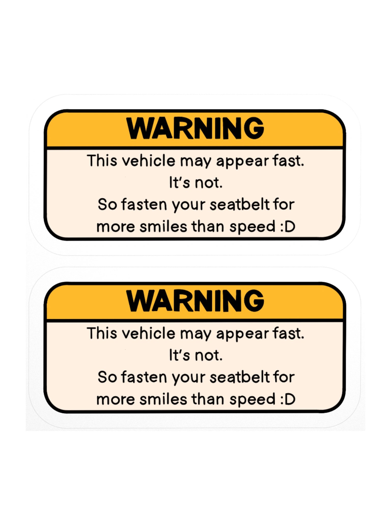 Car Warning Sticker product image (1)