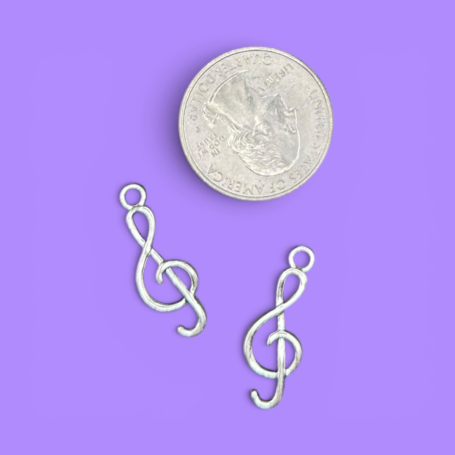 Treble Clef Music Silver Whinny Winners Braid and Bridle Charms for Horses | Little Shop of Ponies product image (2)