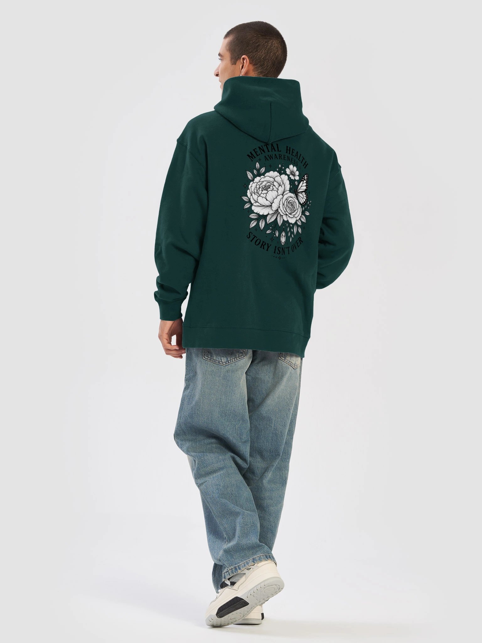 Story Isn’t Over – Mental Health Awareness FloralHoodie product image (54)