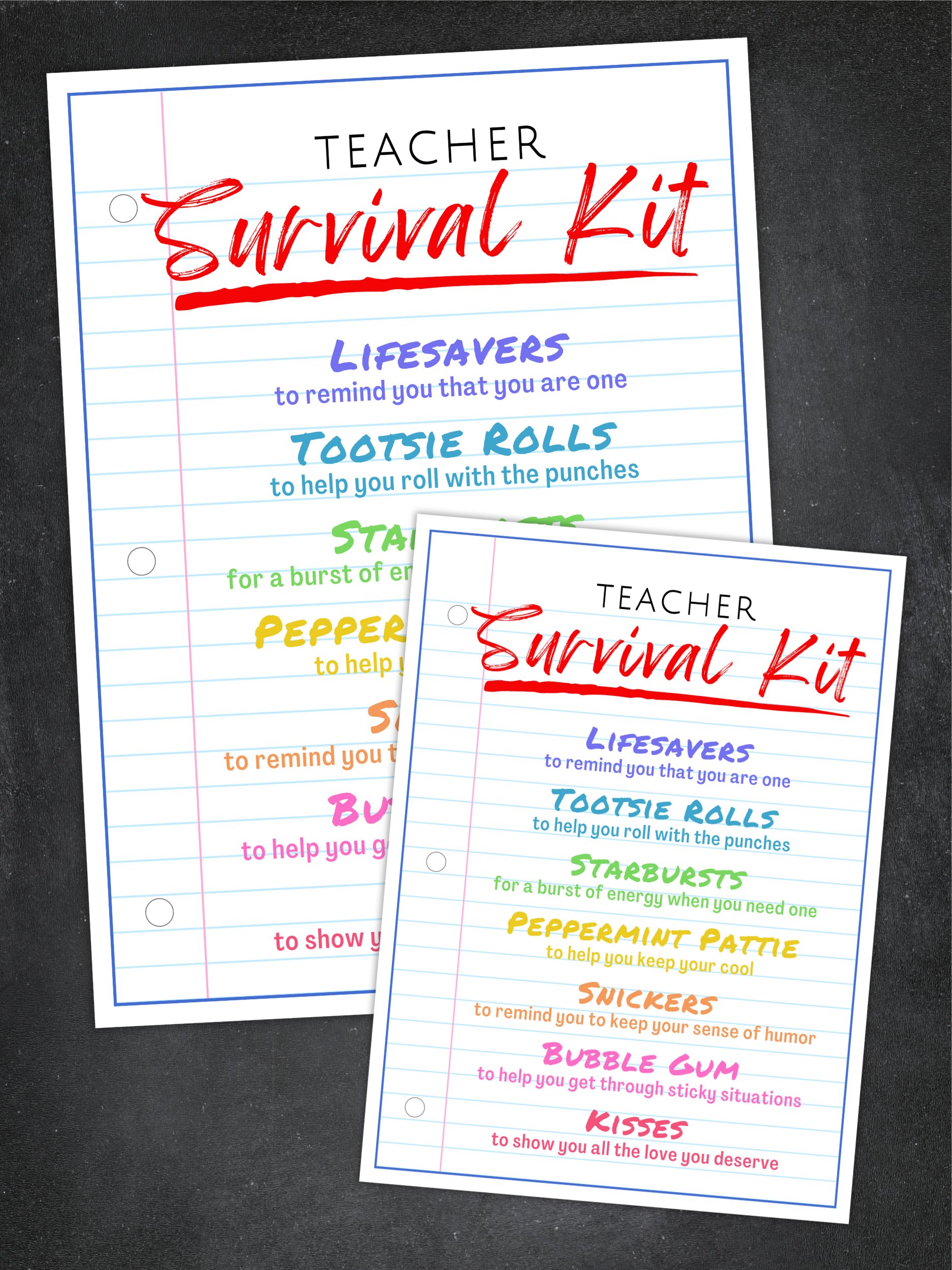 Teacher Survival Kit Gift Tags product image (3)