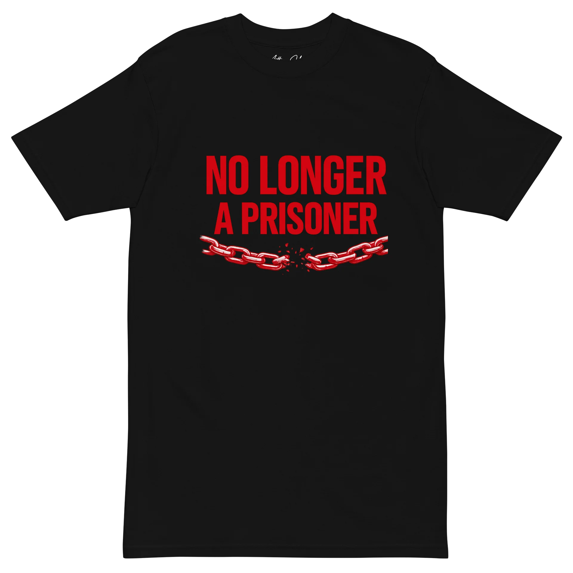 No Longer a Prisoner Tee – Available in Black & White product image (3)