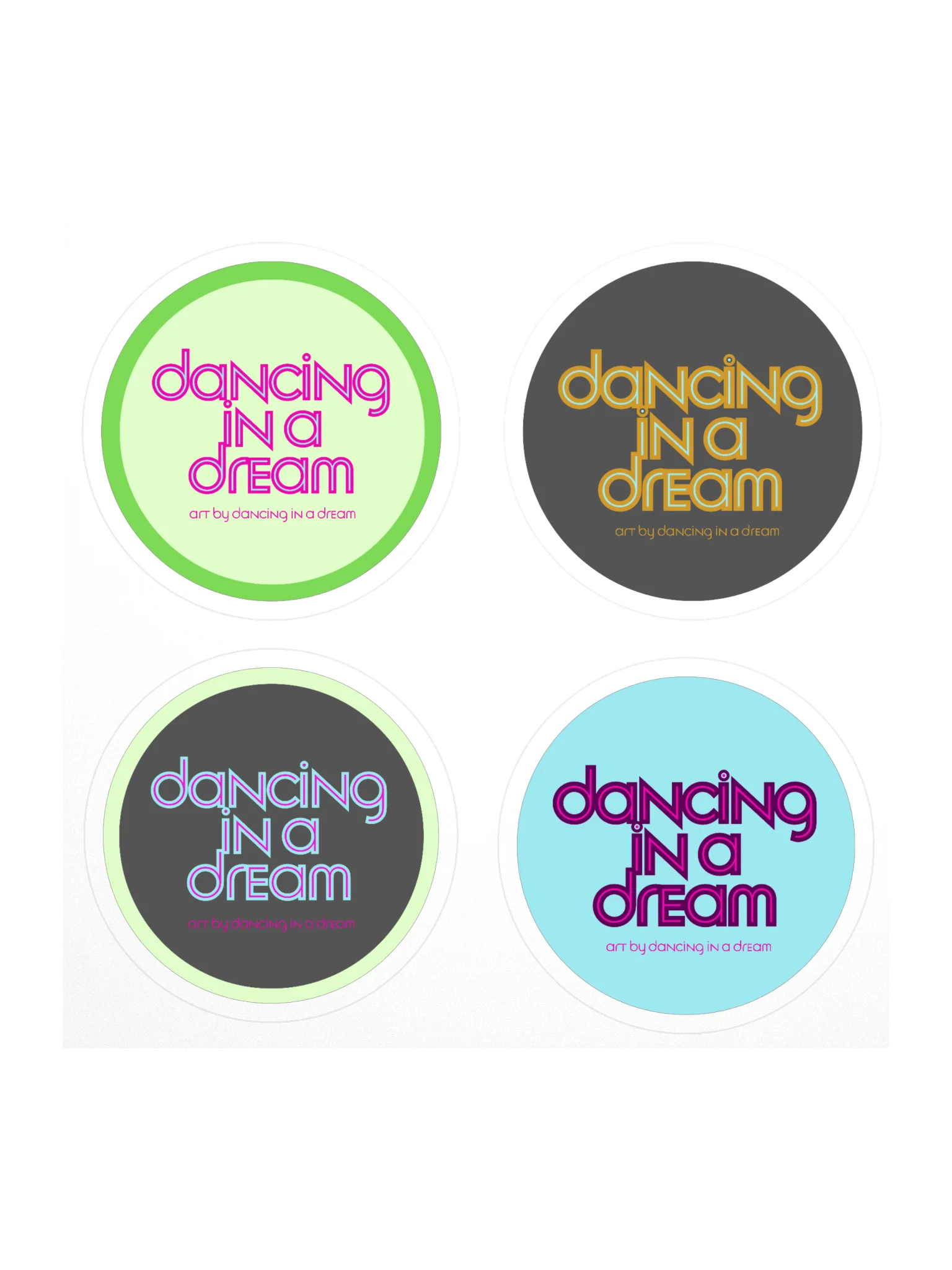 'dancing in a dream' stickers | 4 pk product image (1)