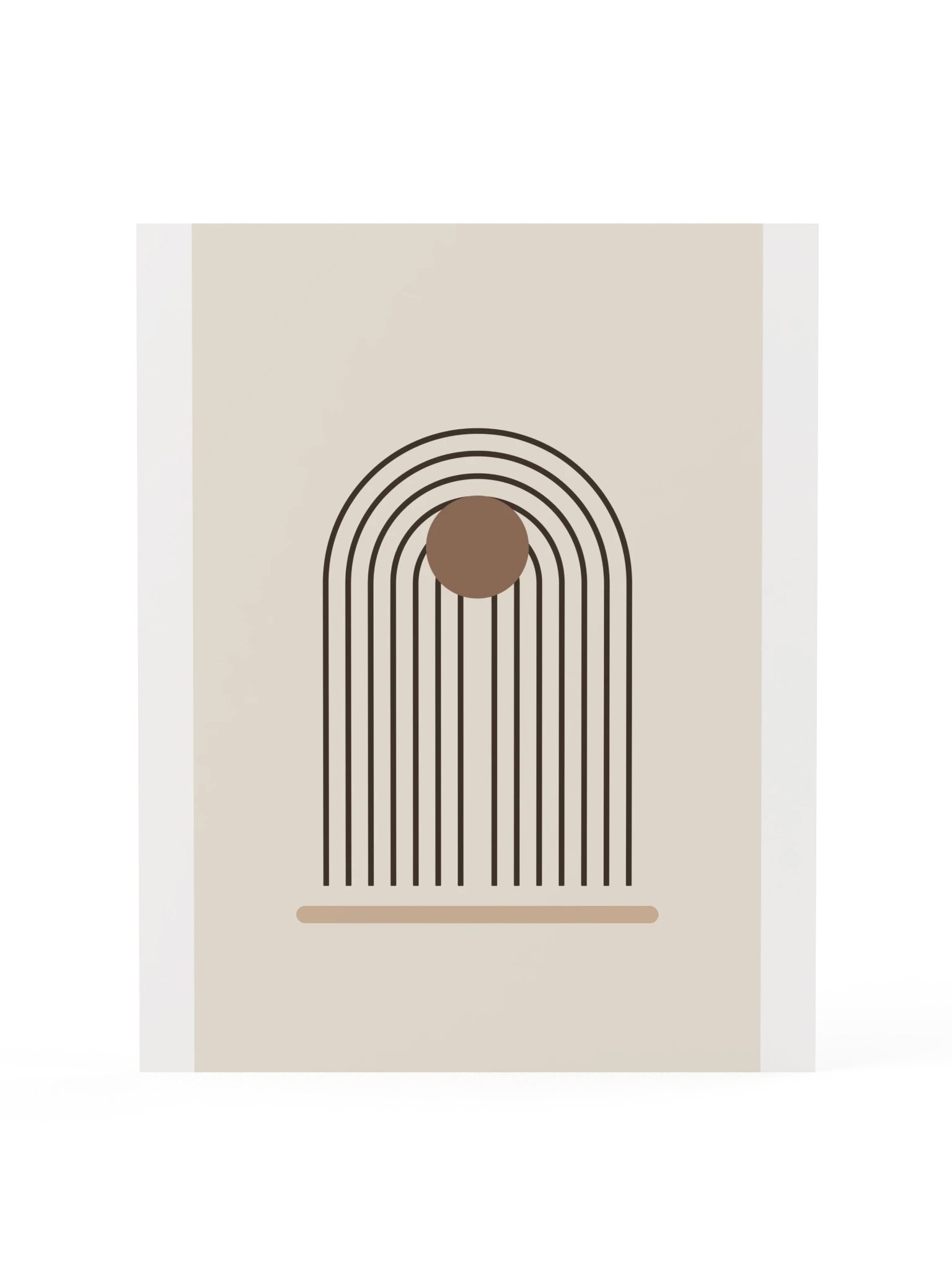 Minimalist Line Arch Print | Neutral Bathroom Wall Art product image (3)