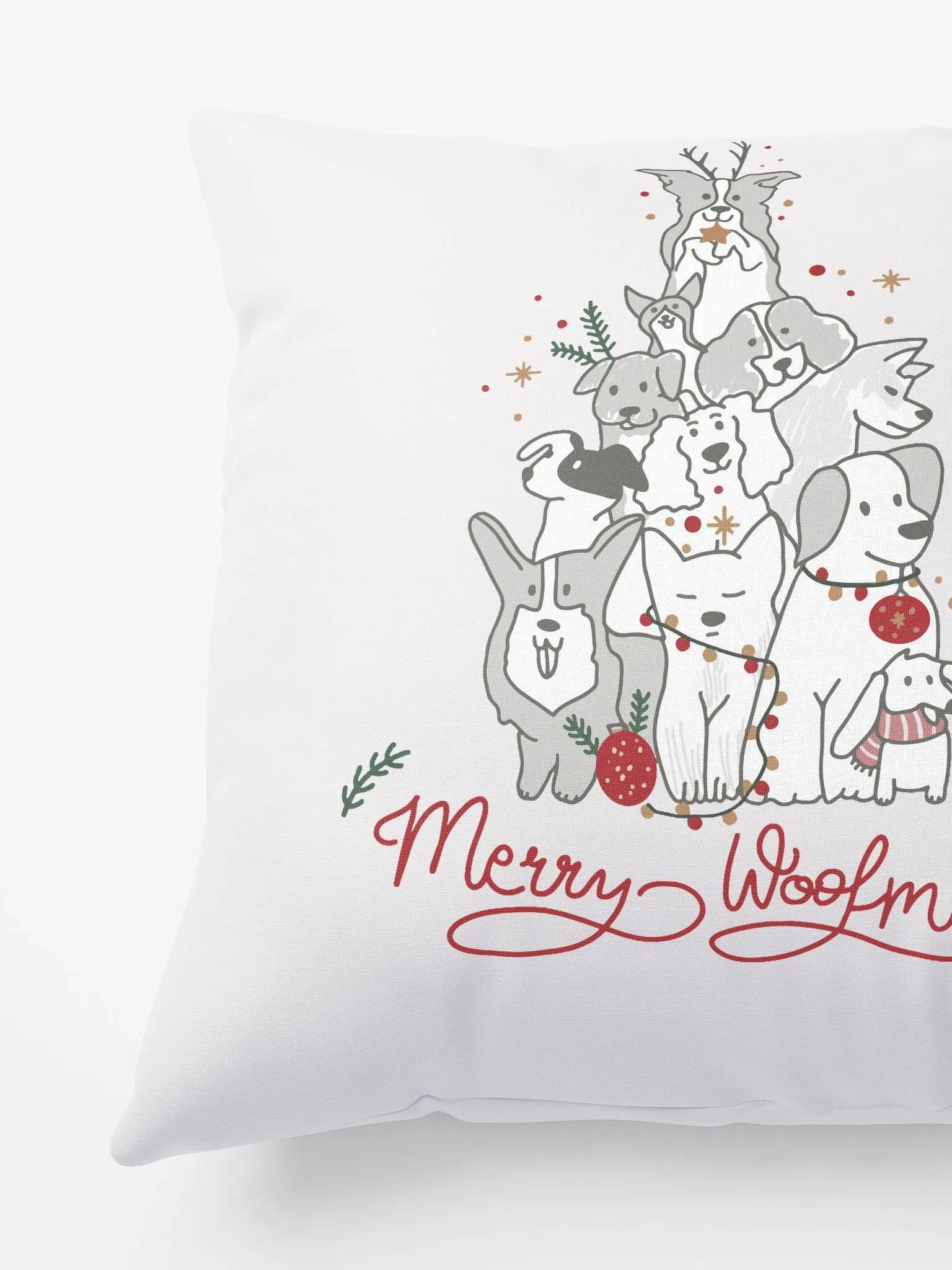 Merry Woofmas Print Pillow product image (3)