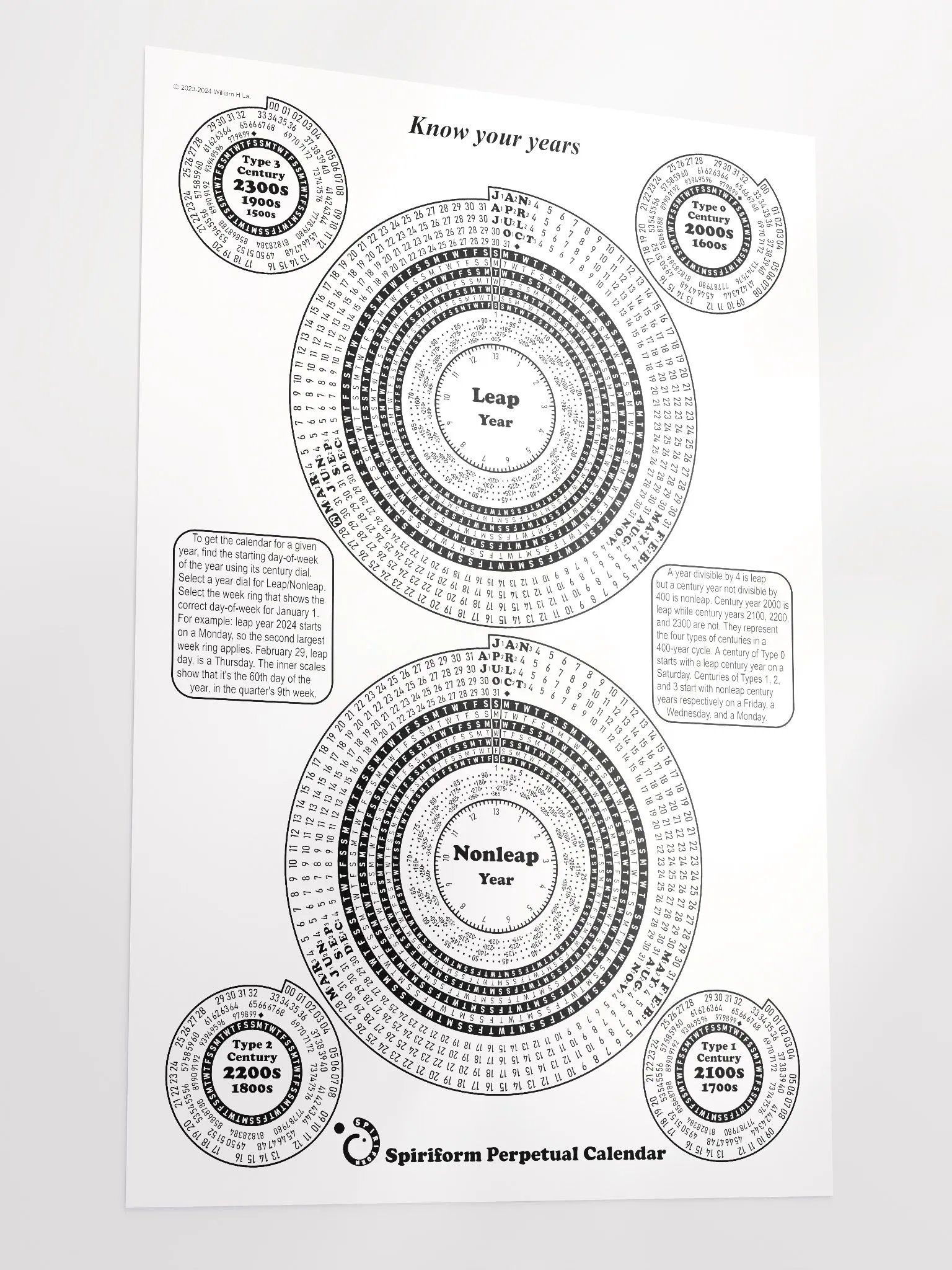 Spiriform Perpetual Calendar 24