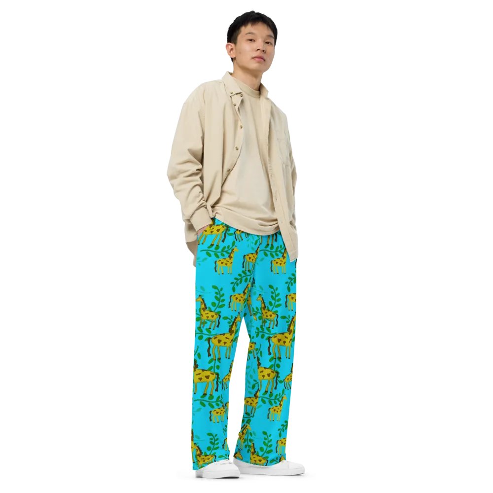 Giraffes Pattern Wideleg Pants product image (3)