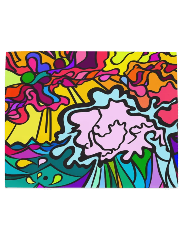 Vibrant Gallery Placemat Set – Wave at Sunset product image (3)