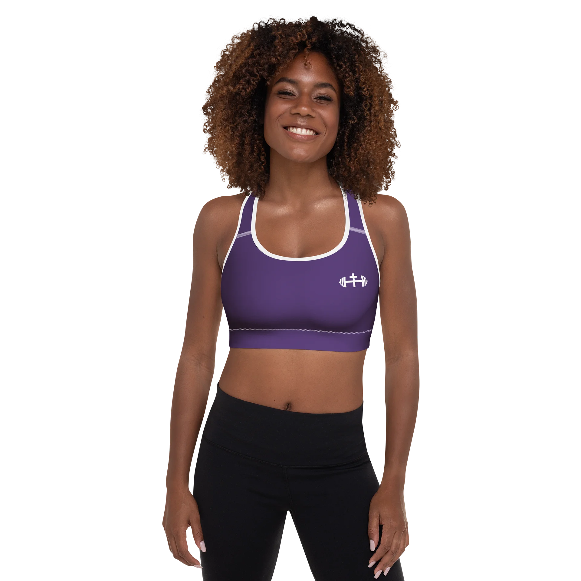 His House Womens Padded Sports Bra - Purple product image (1)