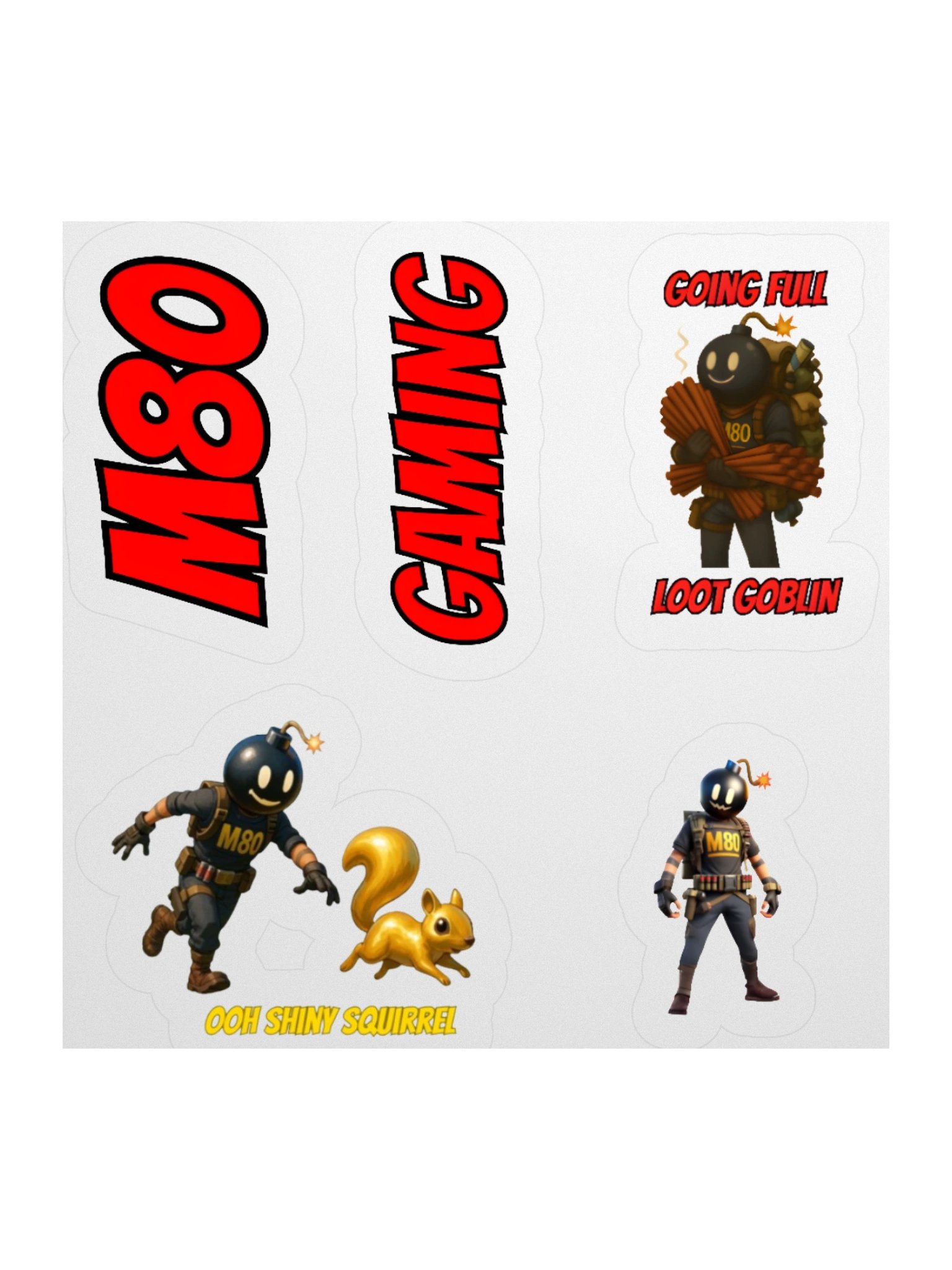 M80 gaming sticker sheet product image (1)