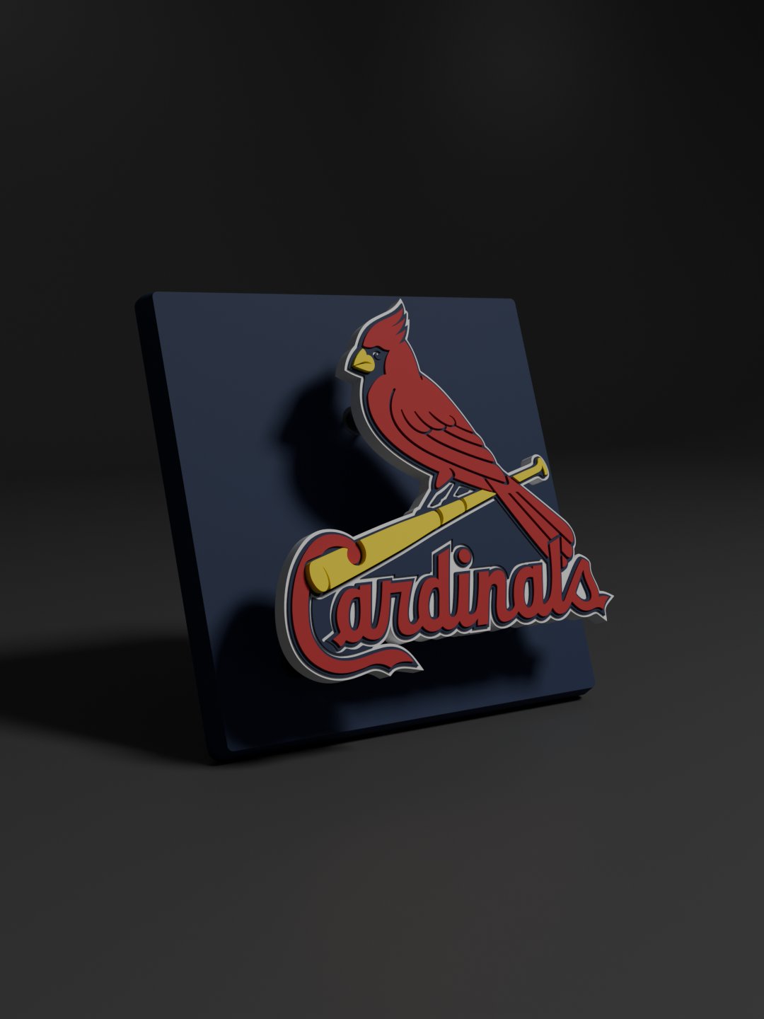St. Louis Cardinals 3D Printed Floating Logo Sign (Digital File Only) product image (1)