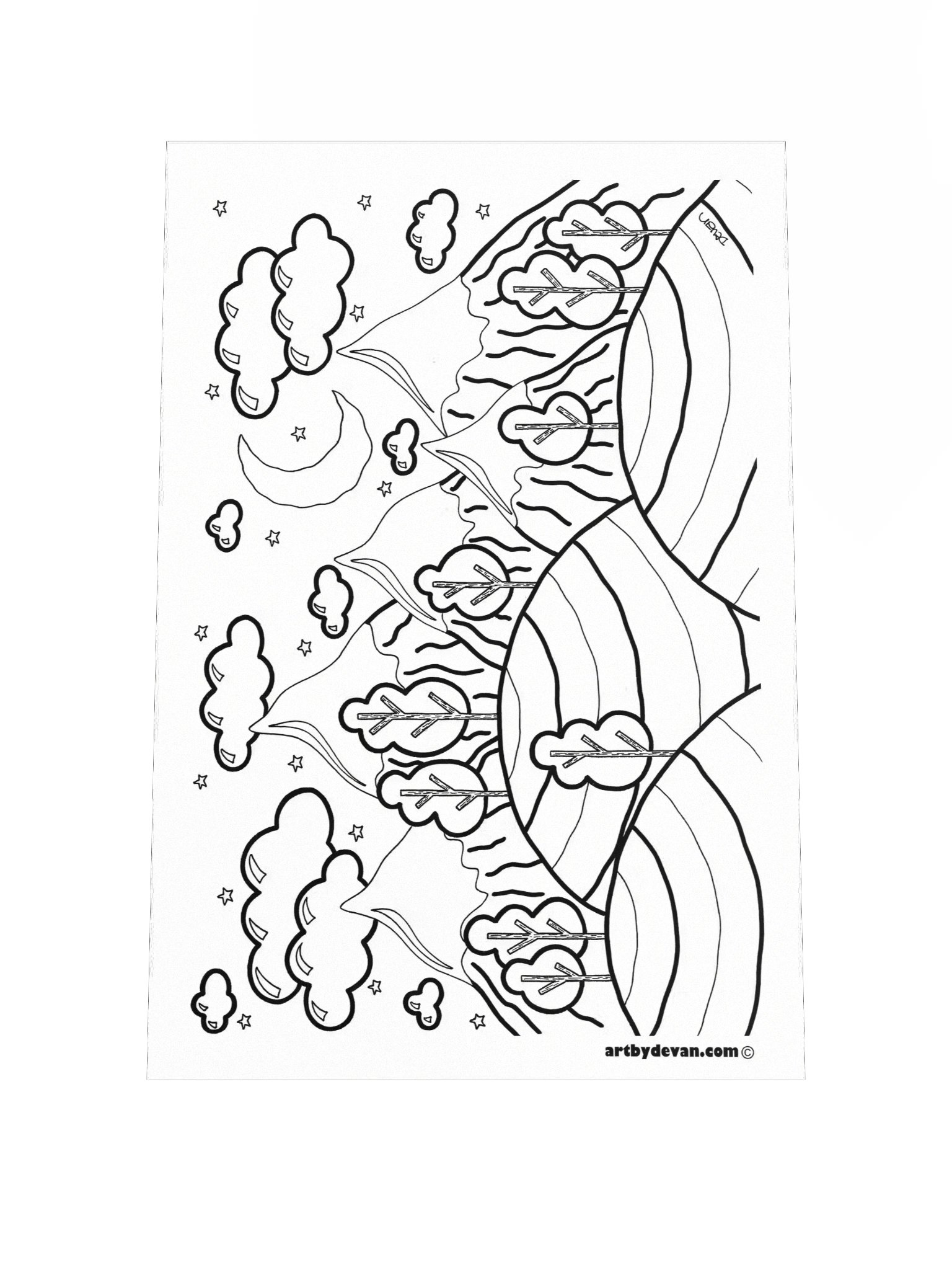 Color Your Own Art: Shiny Mountains product image (1)