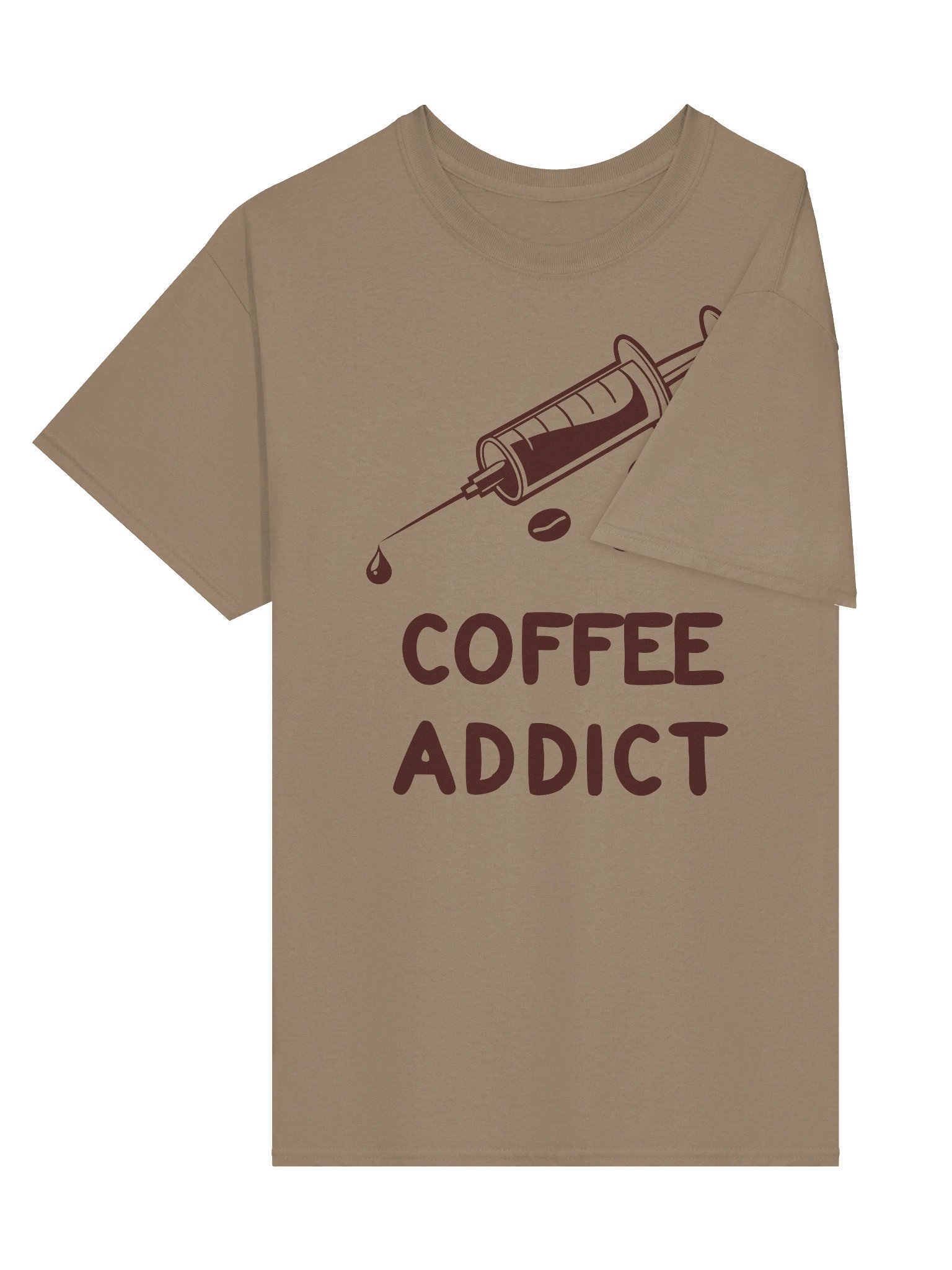 “Coffee Addict" Syringe Graphic T-shirt product image (3)