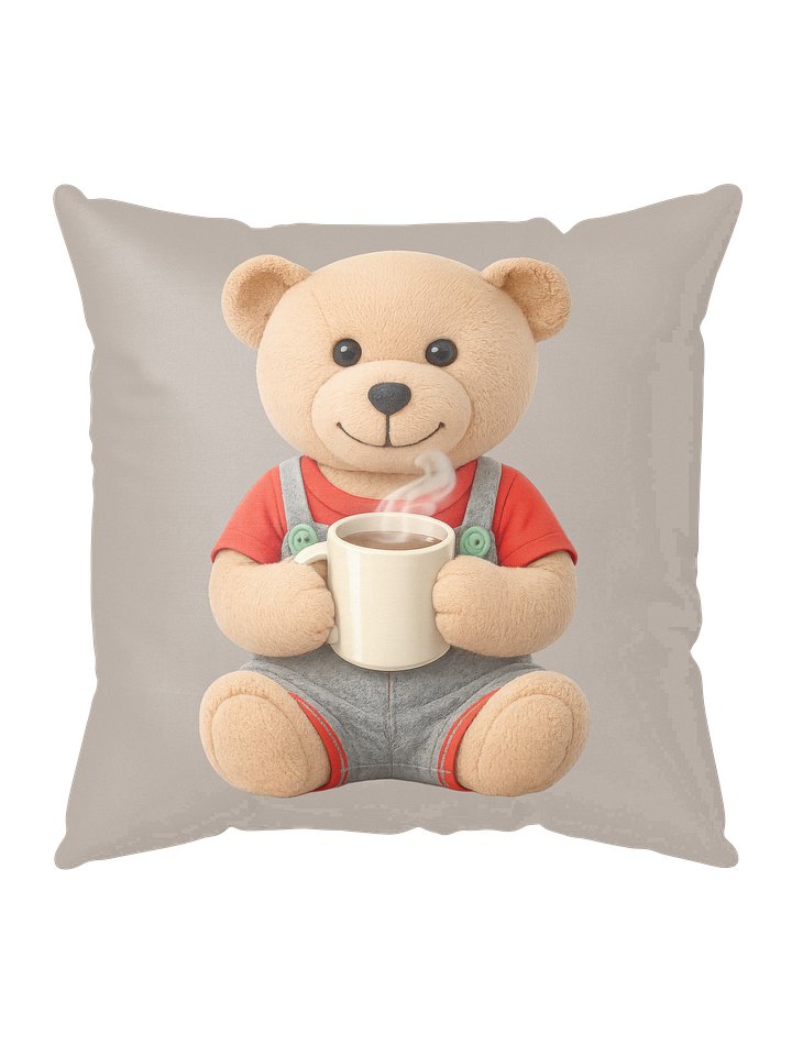 Morning Coffee Teddy Pillow product image (1)