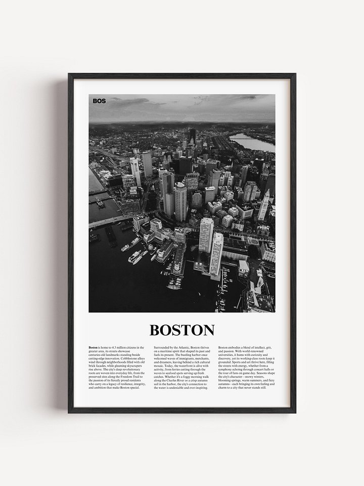 Boston 01 Newspaper Poster | Framed product image (1)