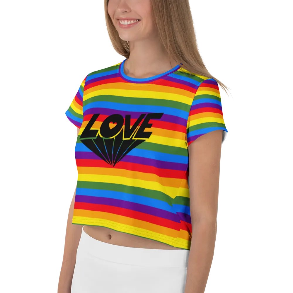 Love Diamond All-Over Crop Tee product image (3)