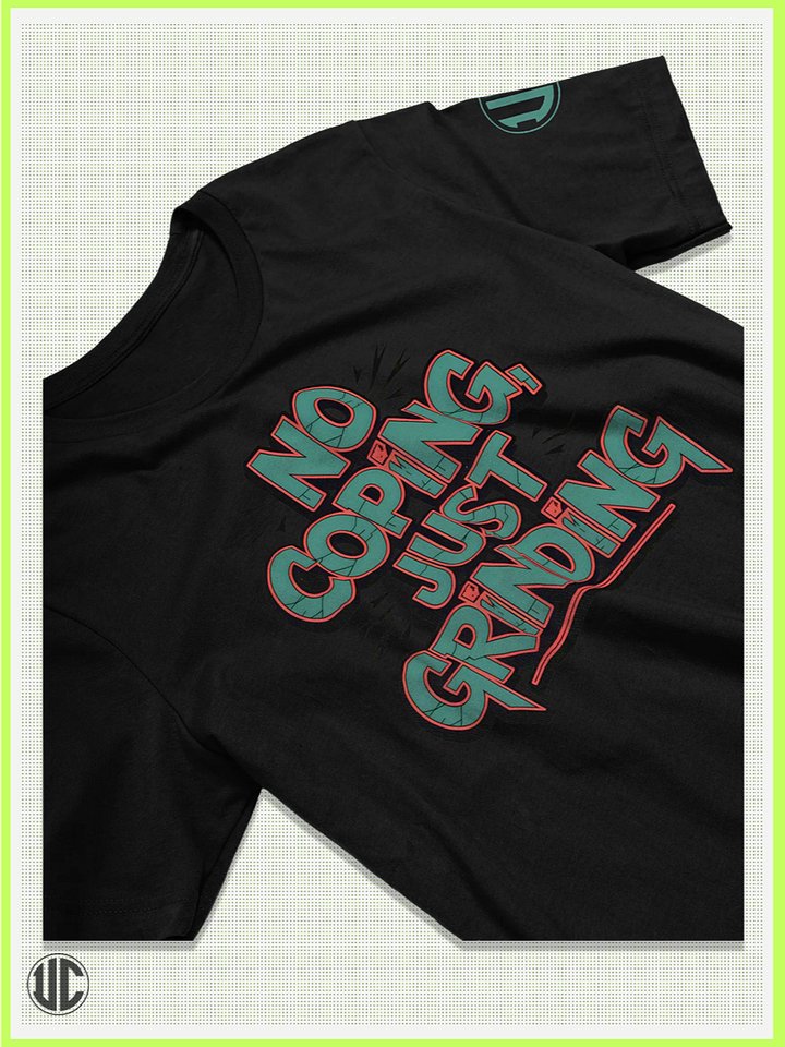 No Coping, Just Grinding – Skate Graphic T-Shirt product image (2)