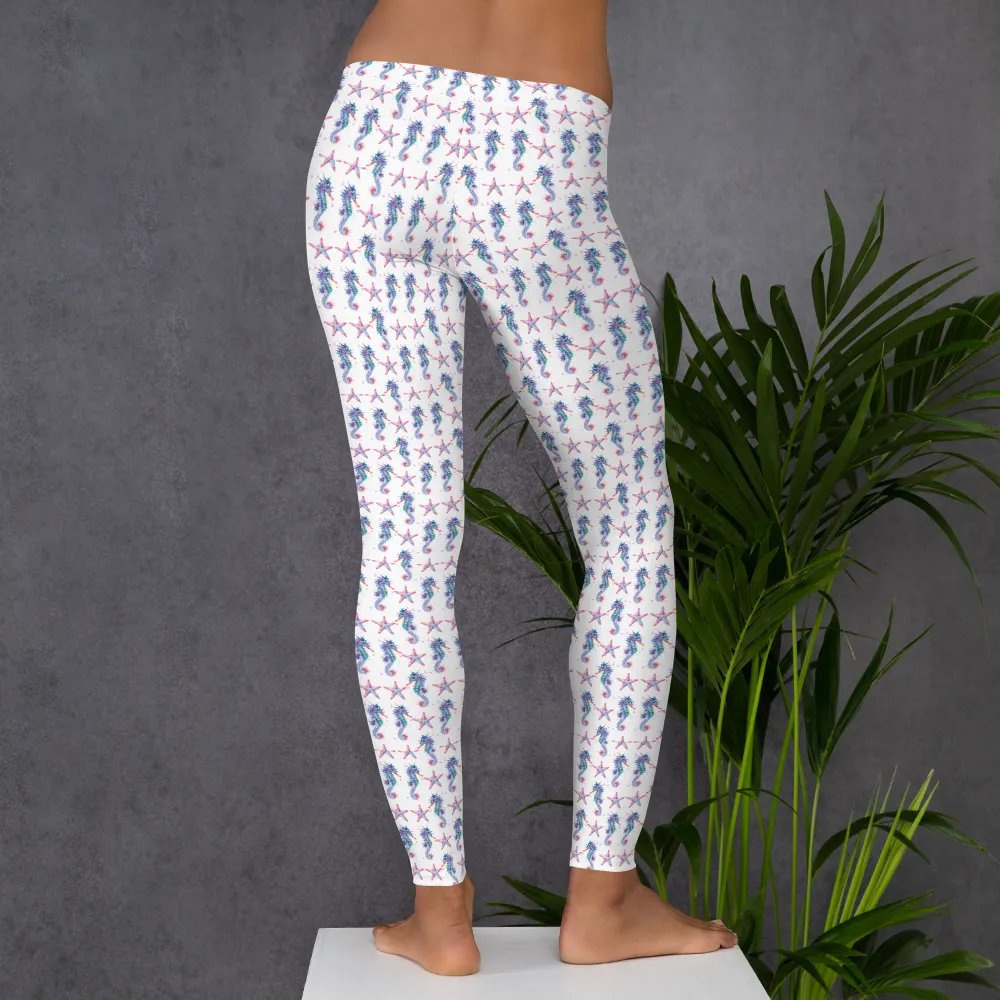 Colourful Seahorse And Starfish All-Over Print Leggings product image (7)