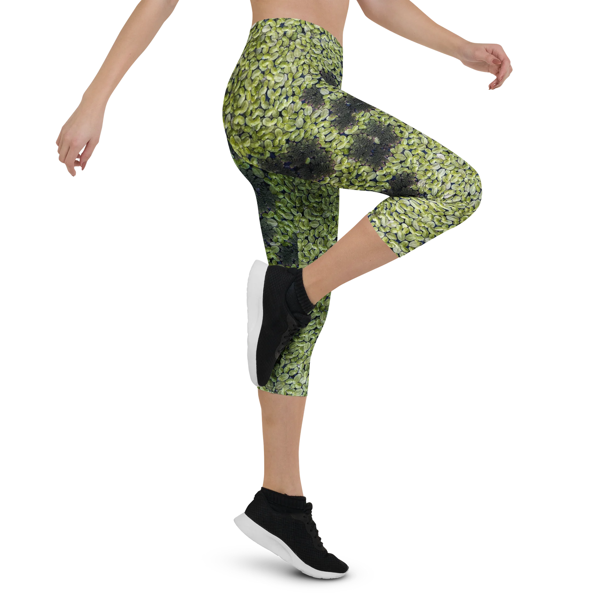 Verdant Life — All-Over Print Botanical Capri Leggings product image (5)