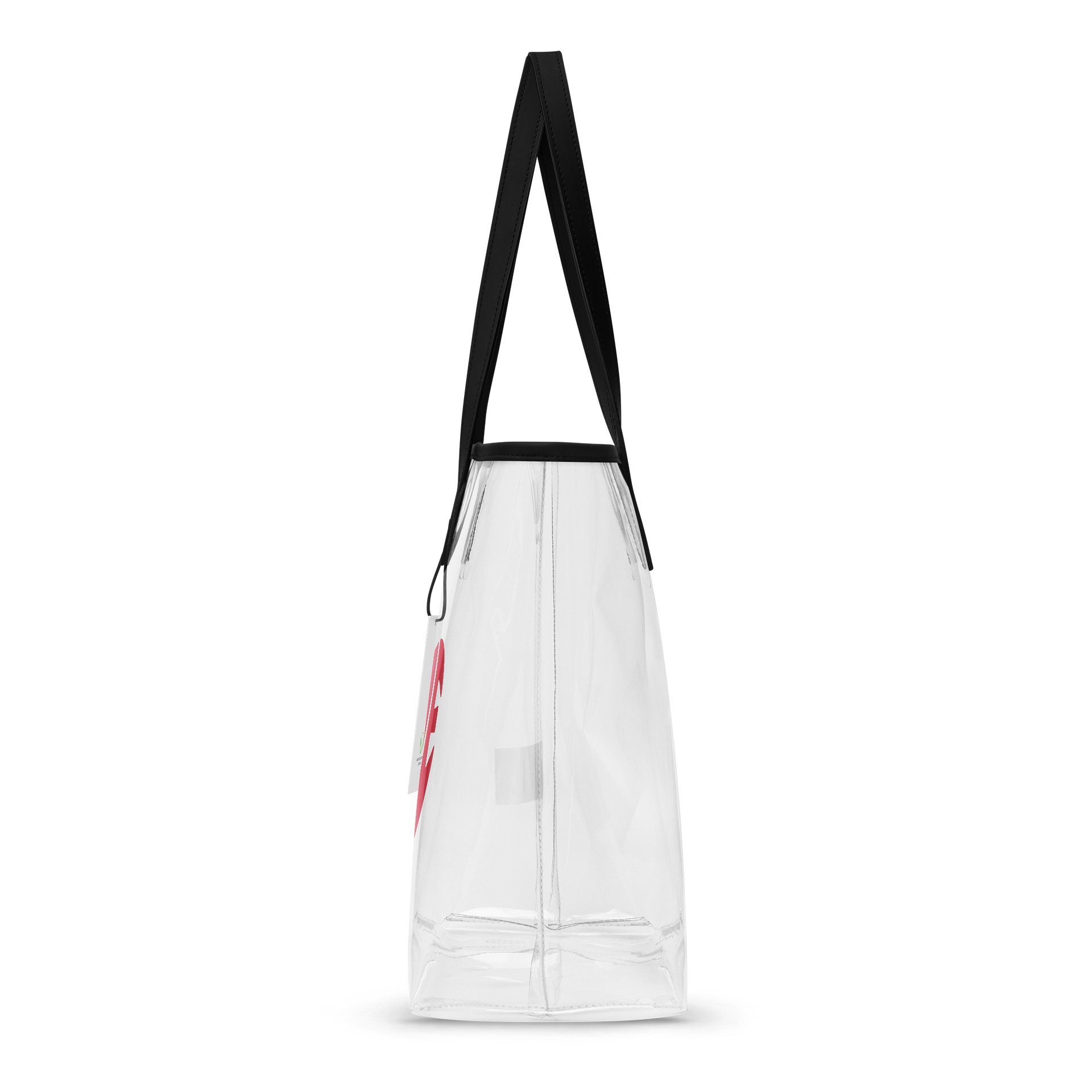 Retro Red Love Heart Clear Tote Bag product image (3)