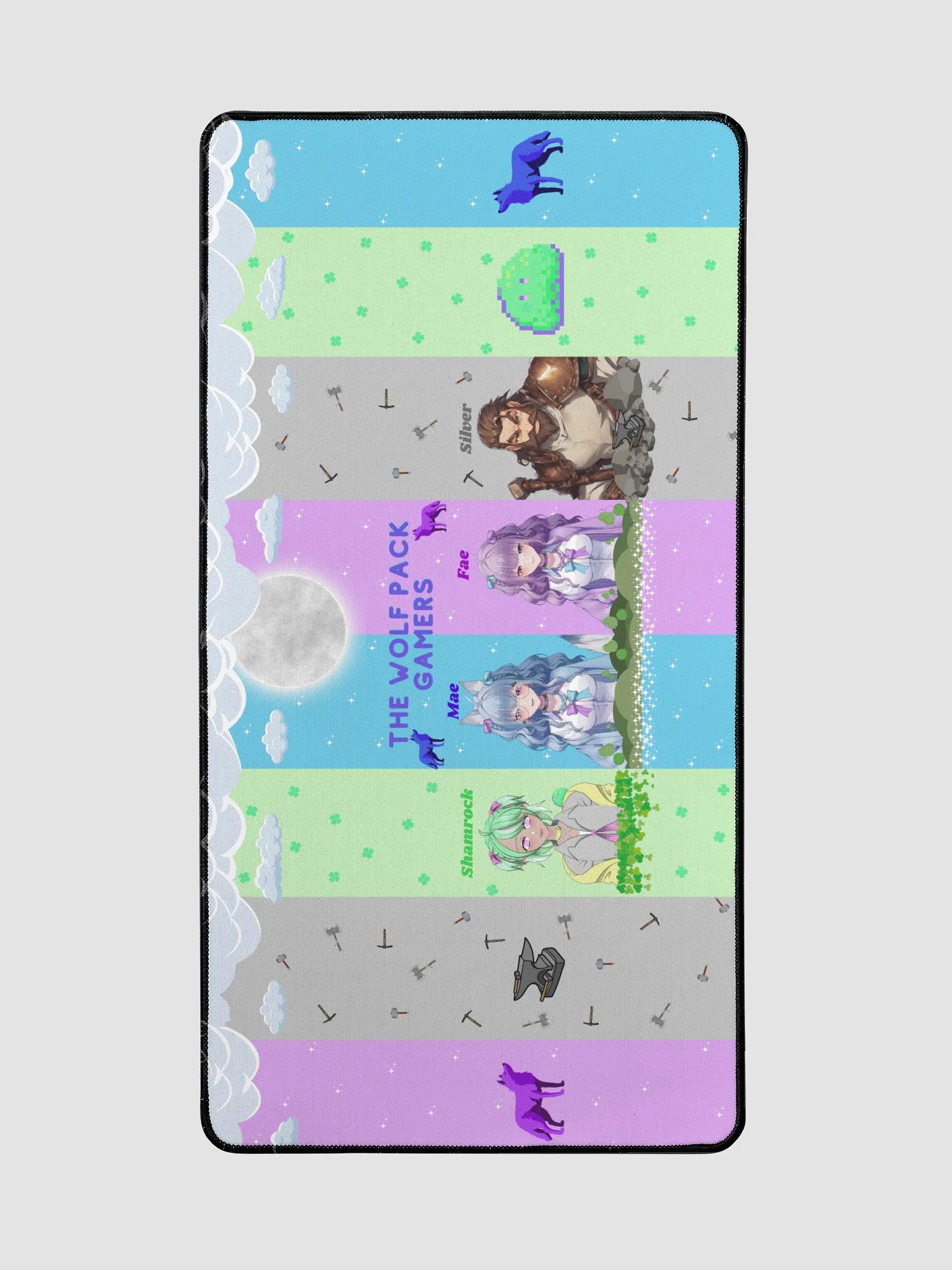 The Wolf Pack Gamers Desk Mat (15.5
