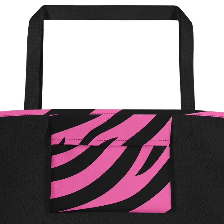 Zebra Print Tote Bag – Pink Black product image (2)