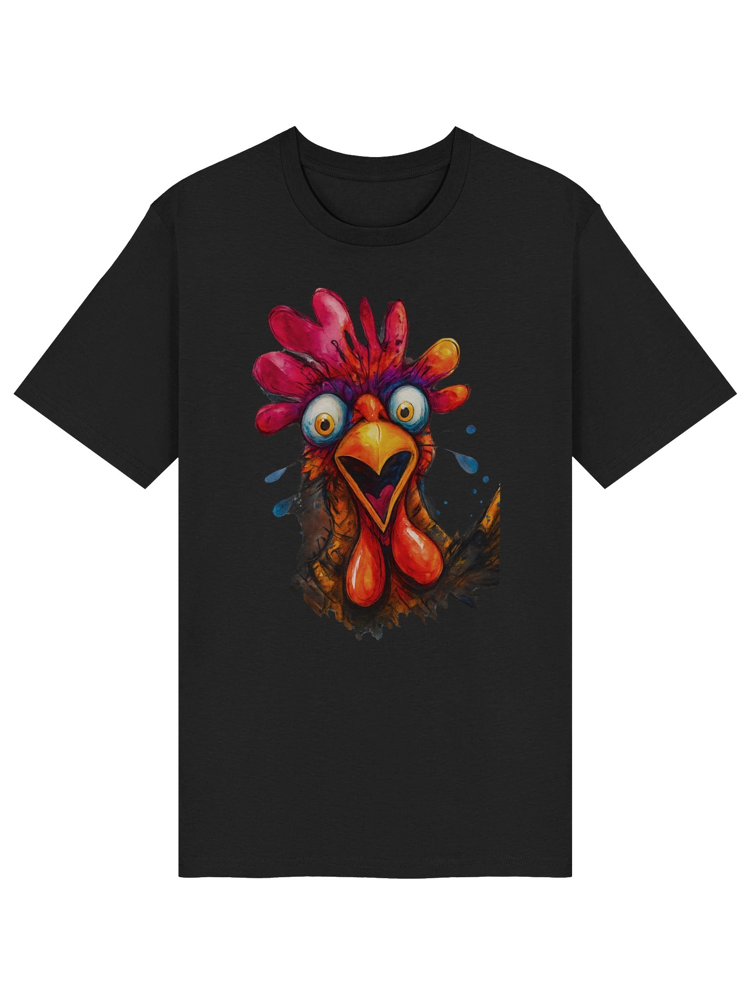 Vibrant Rooster Illustration Organic T-Shirt product image (21)