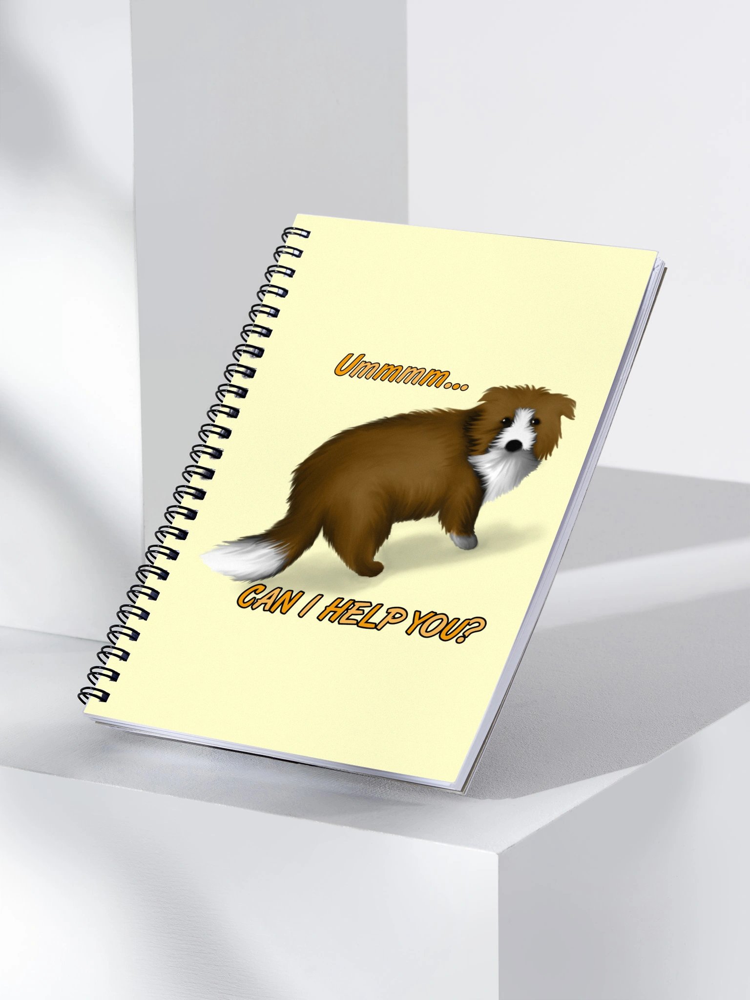 Dog "Ummm... Can I Help You?" Spiral Notebook product image (3)