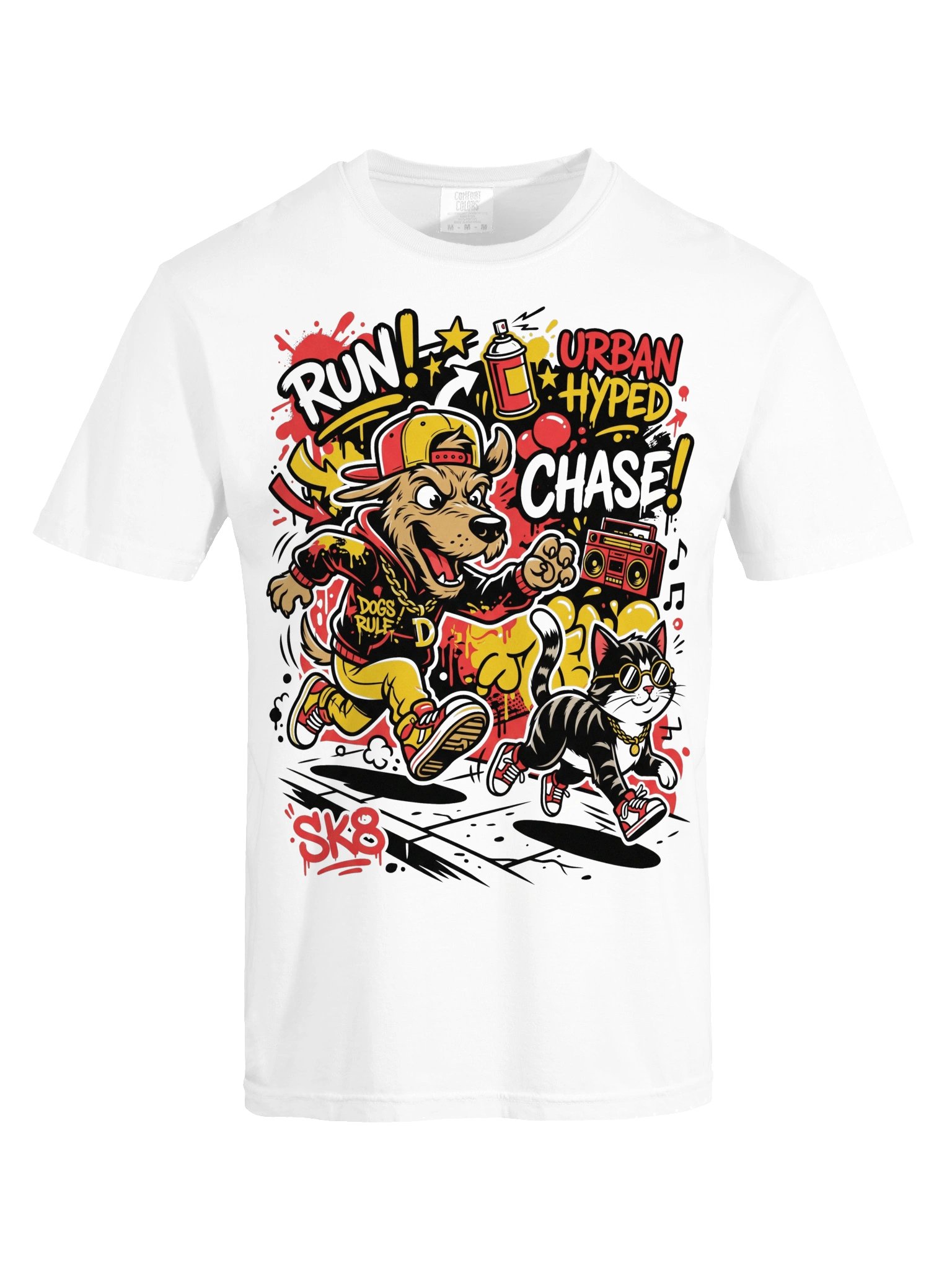 Funny Raccoon Cat Shirt | Urban Streetwear Tee | Skate Animal T-Shirt product image (1)