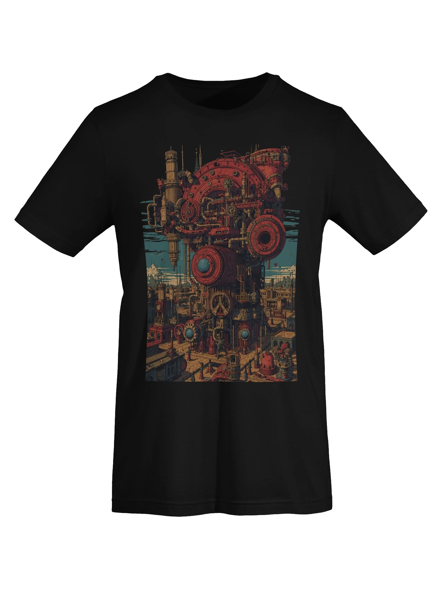 Retro-Futurist Machine City Lightweight T-Shirt product image (4)