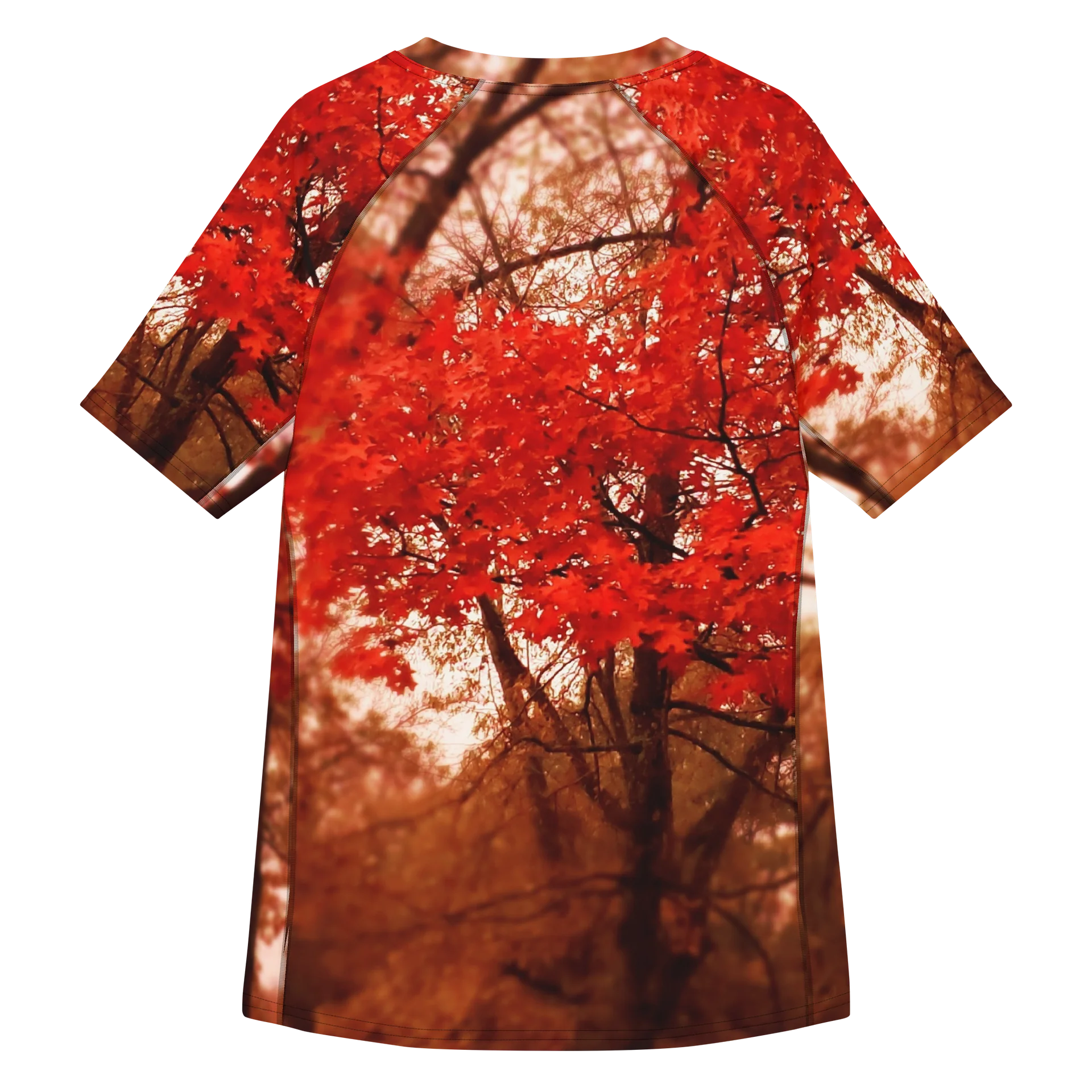 Crimson Leaves Men's Short Sleeve Rash Guard product image (2)