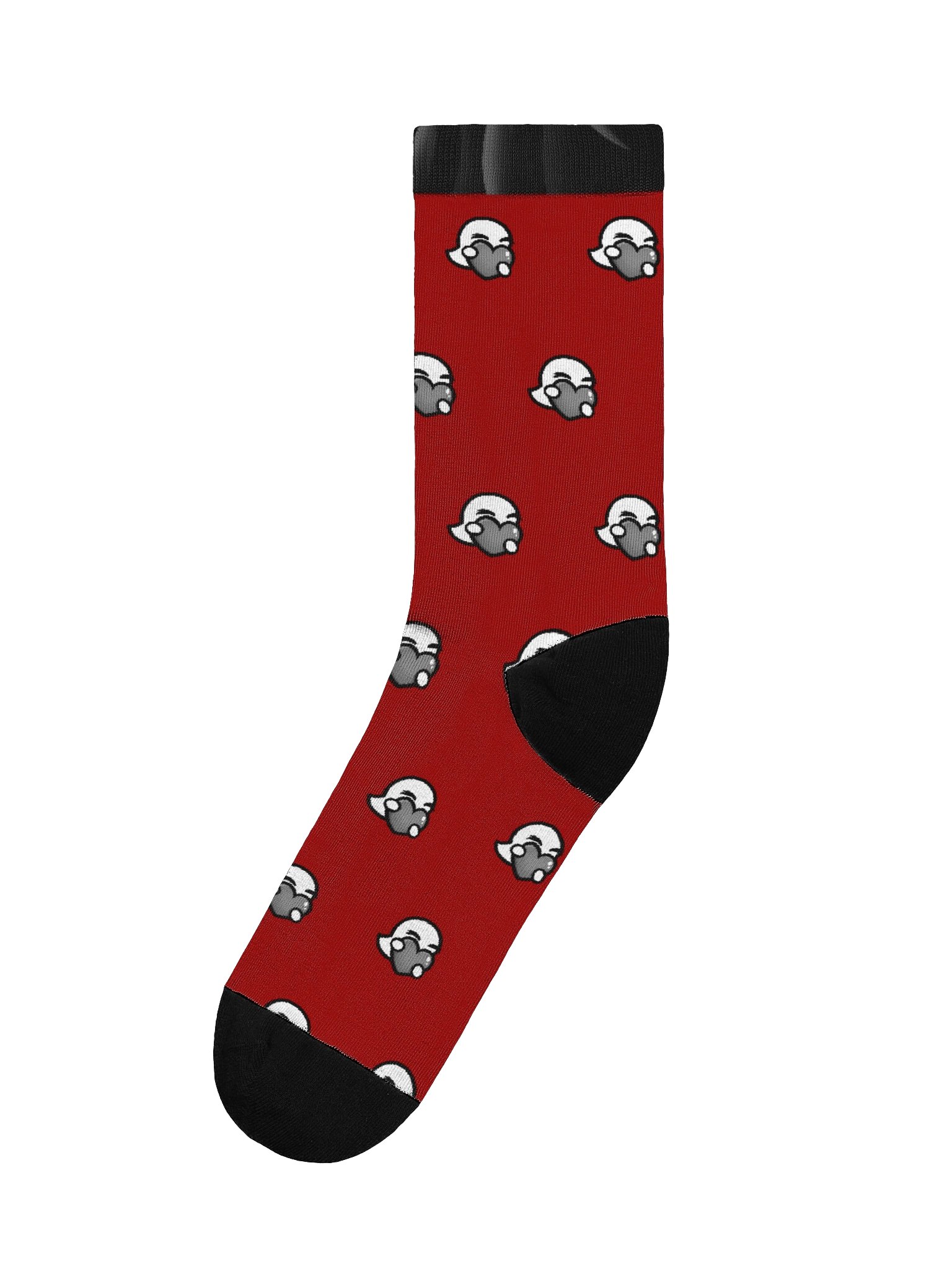 Red Pattern Crew Socks product image (3)