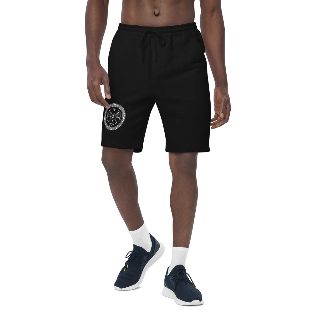 Nordische Runen | Weisser Vegvísir | Fleece Shorts product image (6)