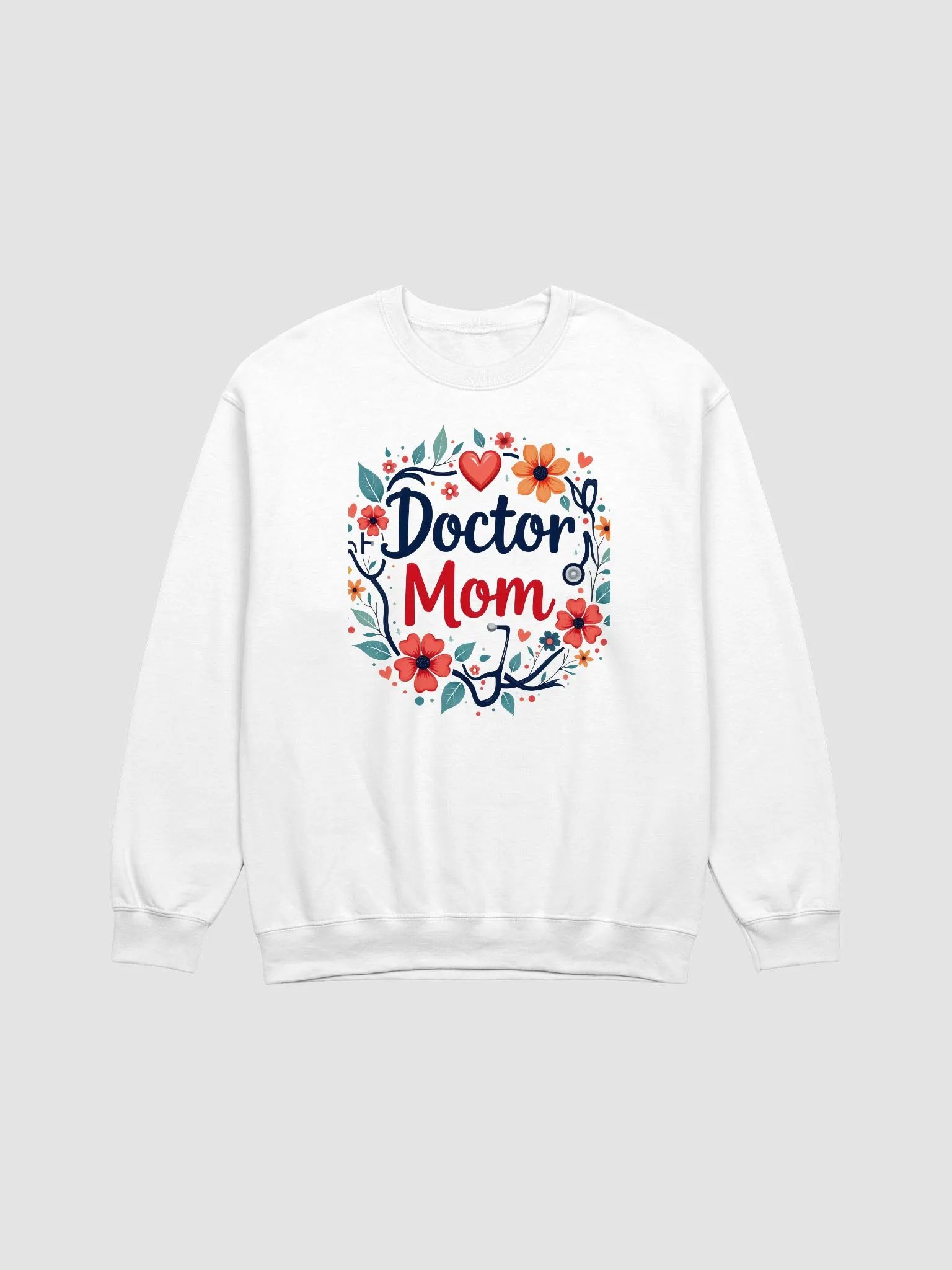 Doctor Mom Floral Crewneck Sweatshirt product image (4)