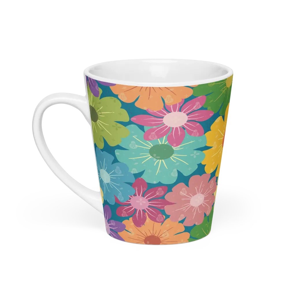 Vibrant Daisy Floral Design Latte Mug product image (1)