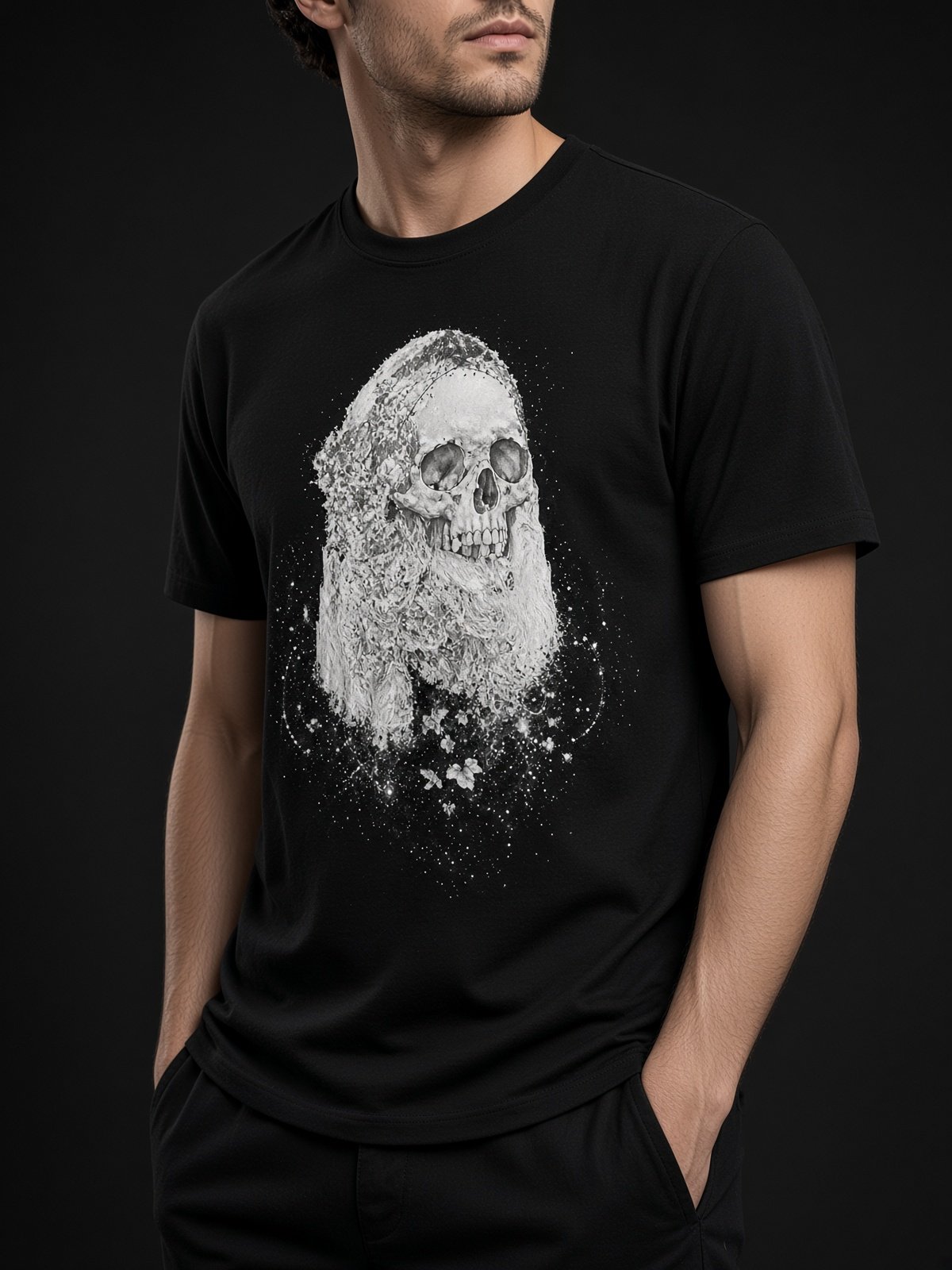 The Ivy Shroud // Veiled Skull Heavyweight Tee product image (2)