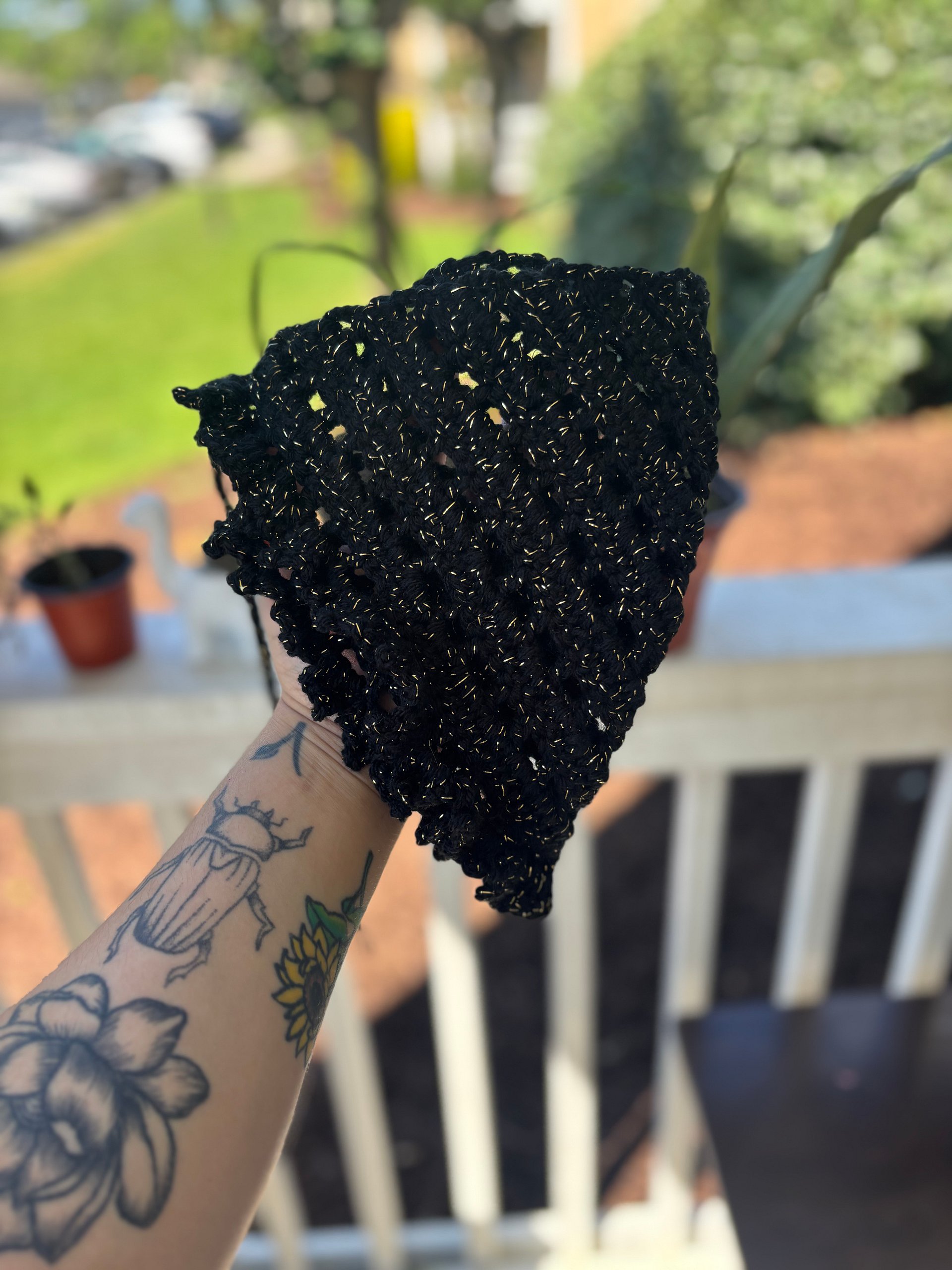 Bandana ( Black with Gold Accents) product image (3)