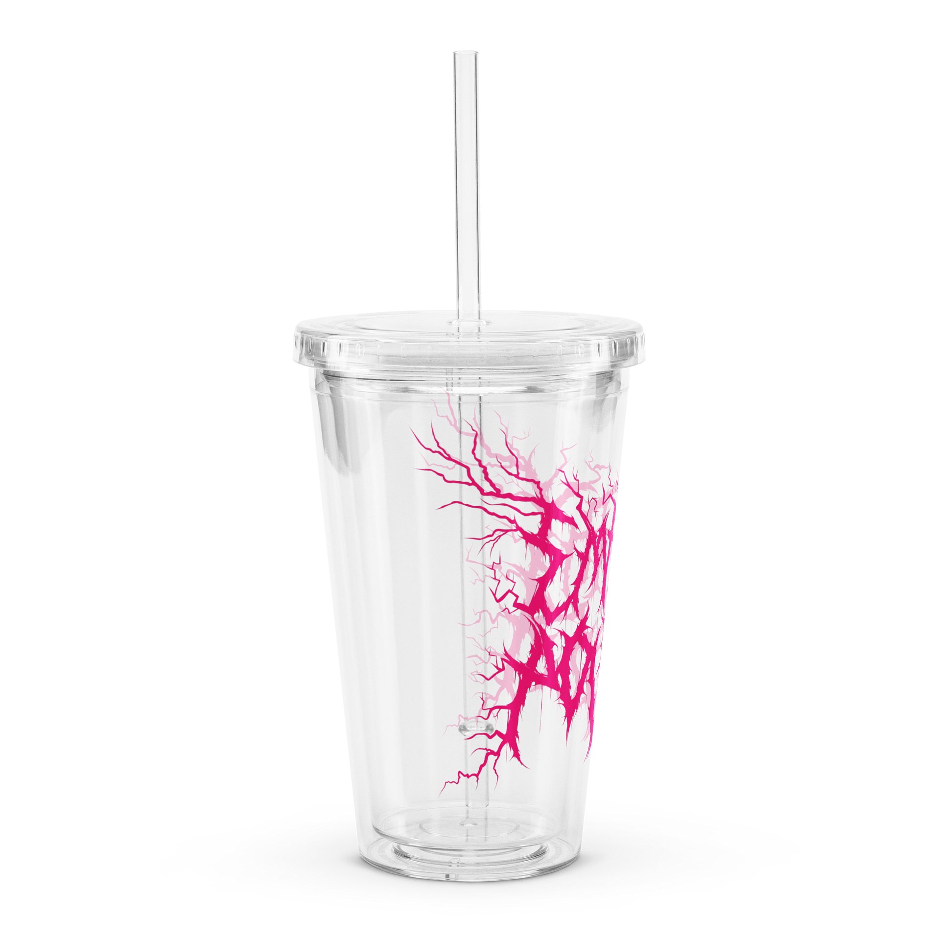 *NEW!* EIP Double Walled Clear Plastic Tumbler (16 oz) HOT PINK product image (3)